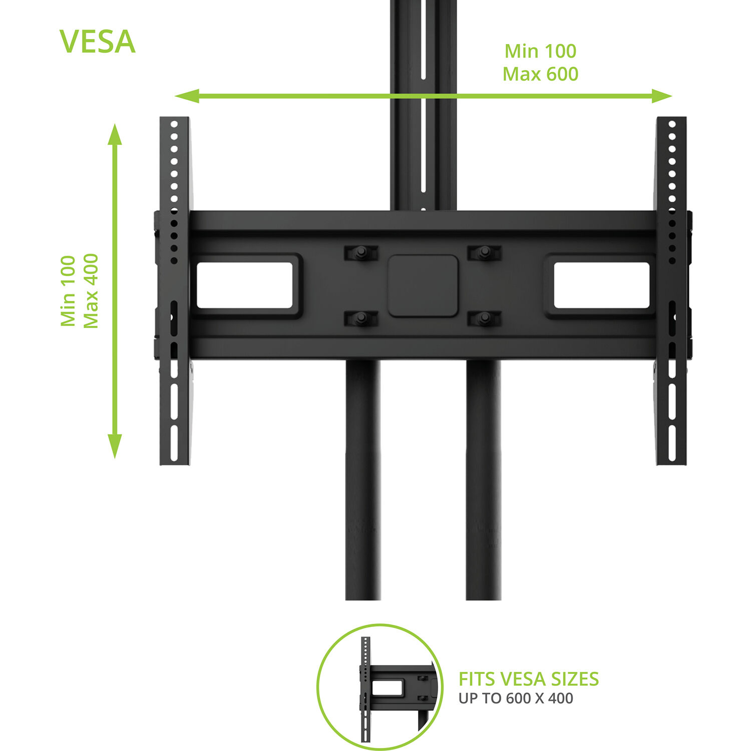 Rolling AV Cart for 65" TVs — view 23
