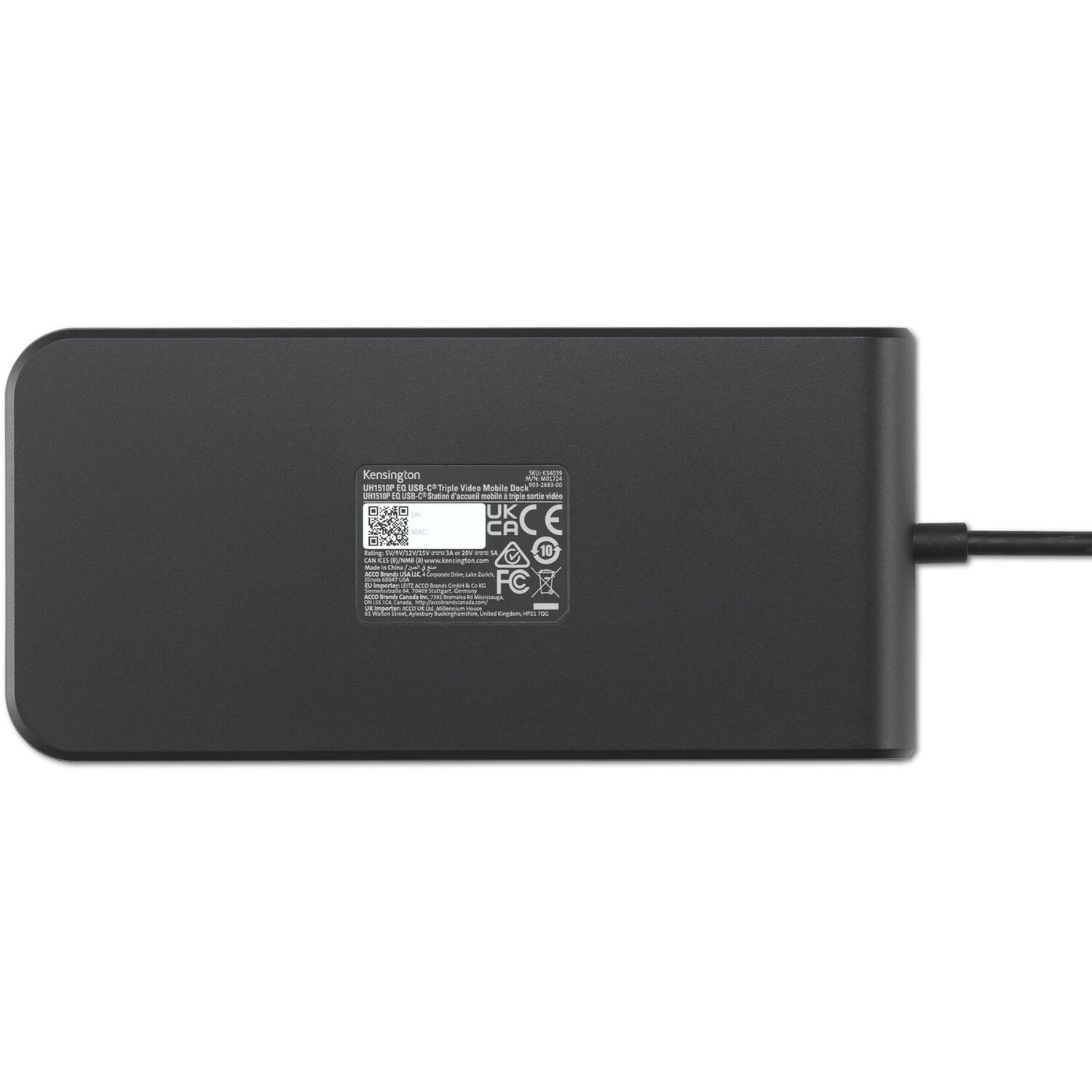 Kensington UH1510P EQ USB-C triple video mobile docking station — view 5