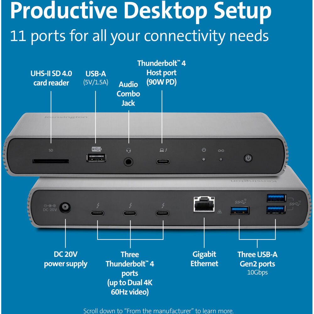 SD5700T THUNDERBOLT  4 DUAL 4K DOCKING STATION WITH 90W PD - WINDOWS/MACOS/CHROM — view 11