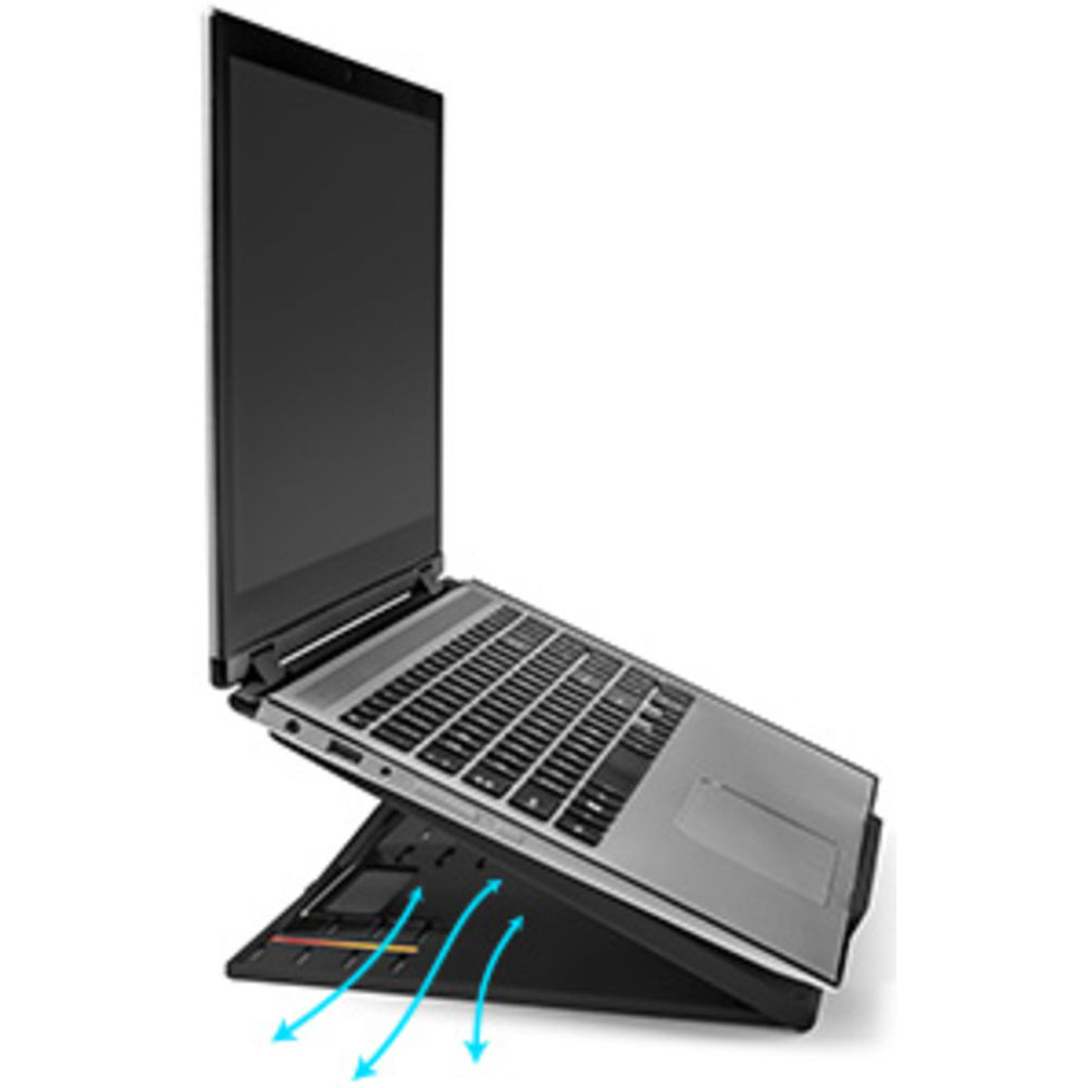 Kensington SmartFit Easy Riser Go 17-inch black laptop stand for ergonomic screen height and airflow — view 4