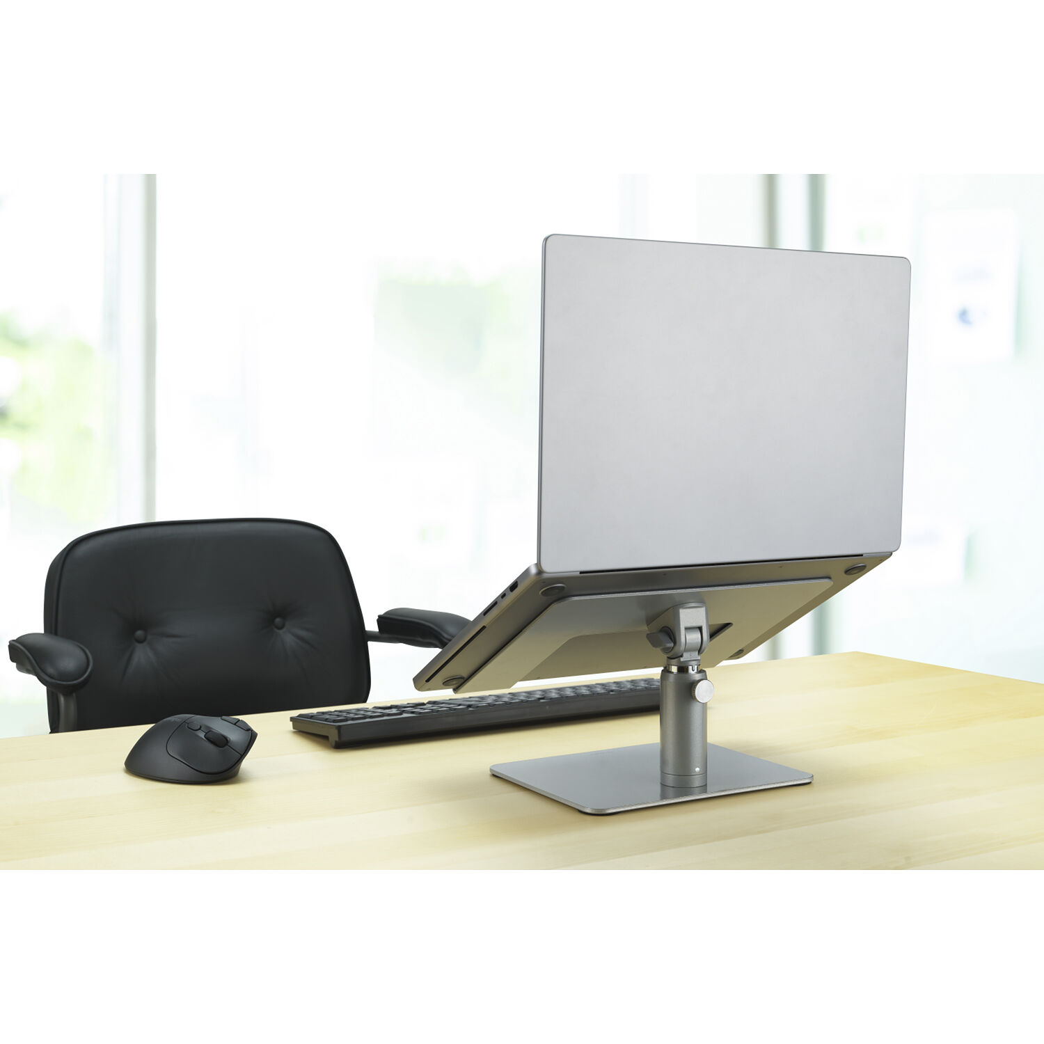 Kensington Uni Tabletop Laptop Riser in adjustable steel and aluminum desktop design — view 10