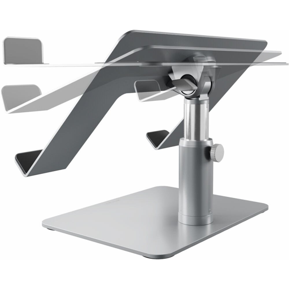 Kensington Uni Tabletop Laptop Riser in adjustable steel and aluminum desktop design — view 4