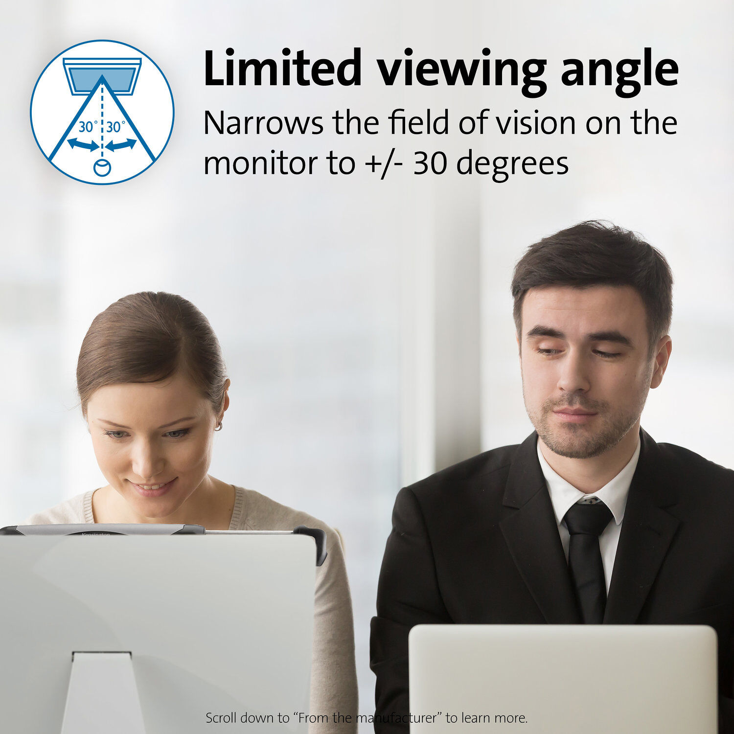 FS270 SNAP2  PRIVACY SCREEN FOR 25 -27  WIDESCREEN MONITORS (16:9 / 16:10) — view 7