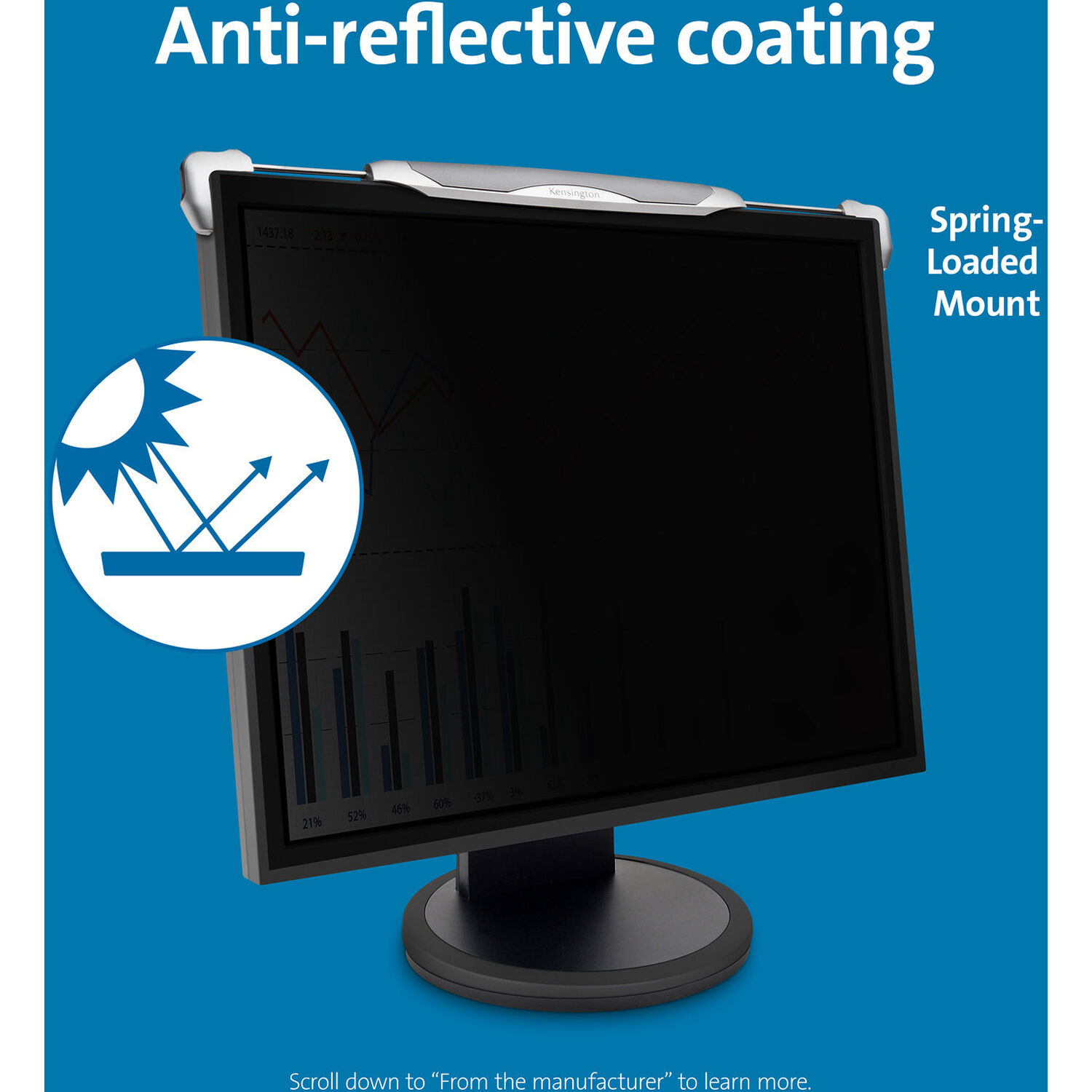 FS270 SNAP2  PRIVACY SCREEN FOR 25 -27  WIDESCREEN MONITORS (16:9 / 16:10) — view 8