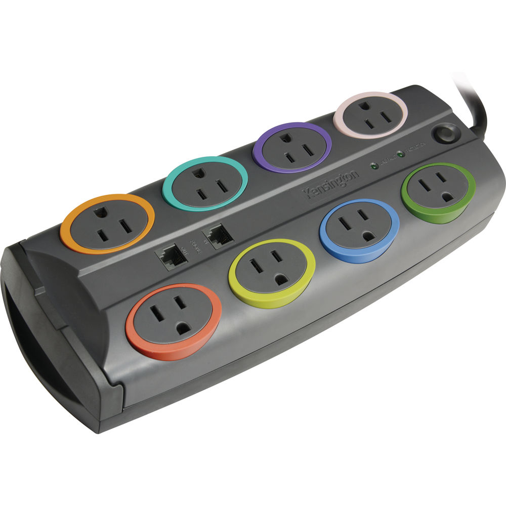 Kensington K62690NA SmartSockets standard adapter with 8 outlet positions — view 2