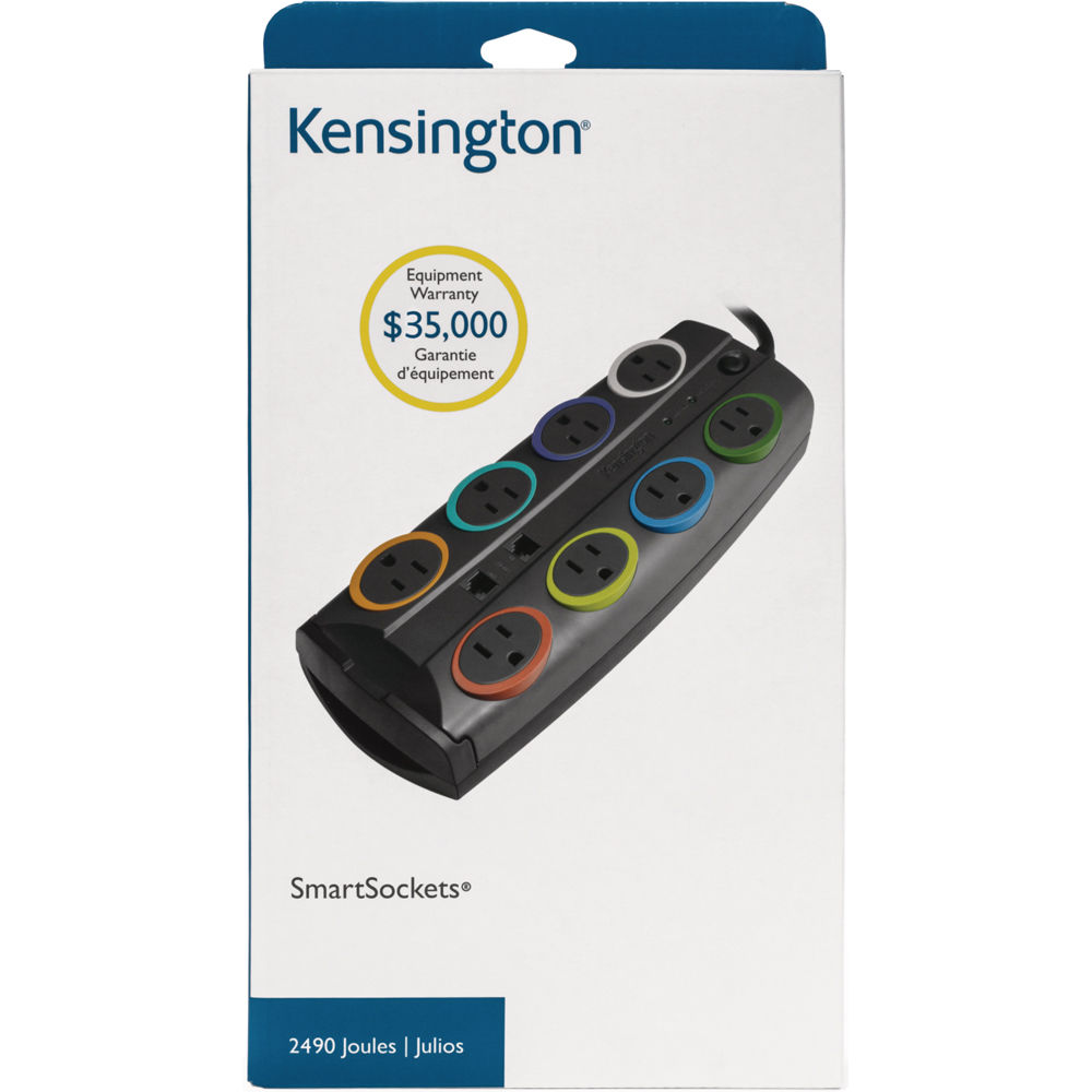 Kensington K62690NA SmartSockets standard adapter with 8 outlet positions — view 4