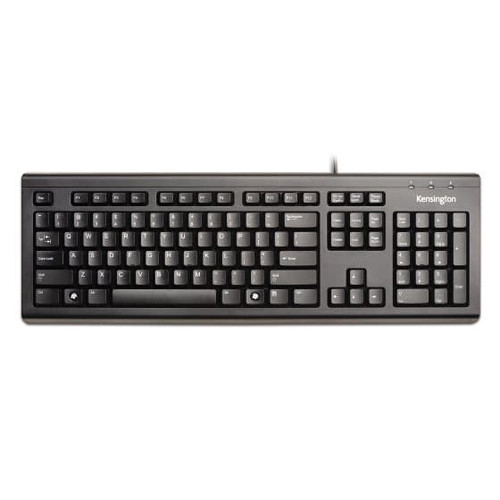Kensington Keyboard for Life spill-safe wired keyboard with metal back plate and slim profile — view 2