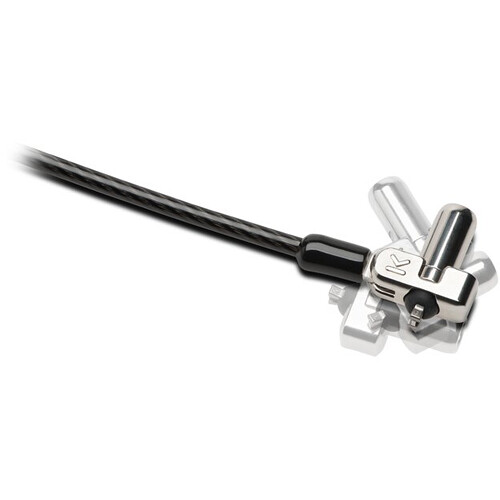 Kensington N17 wedge-shaped keyed laptop lock, black, TAA compliant for compatible laptops — view 2