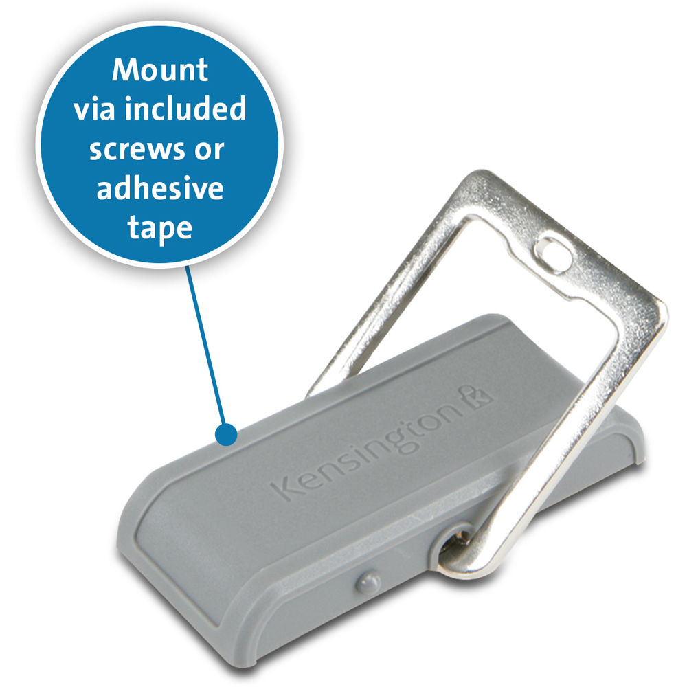 Kensington K64613WW desk mount cable anchor in steel for laptop security — view 3