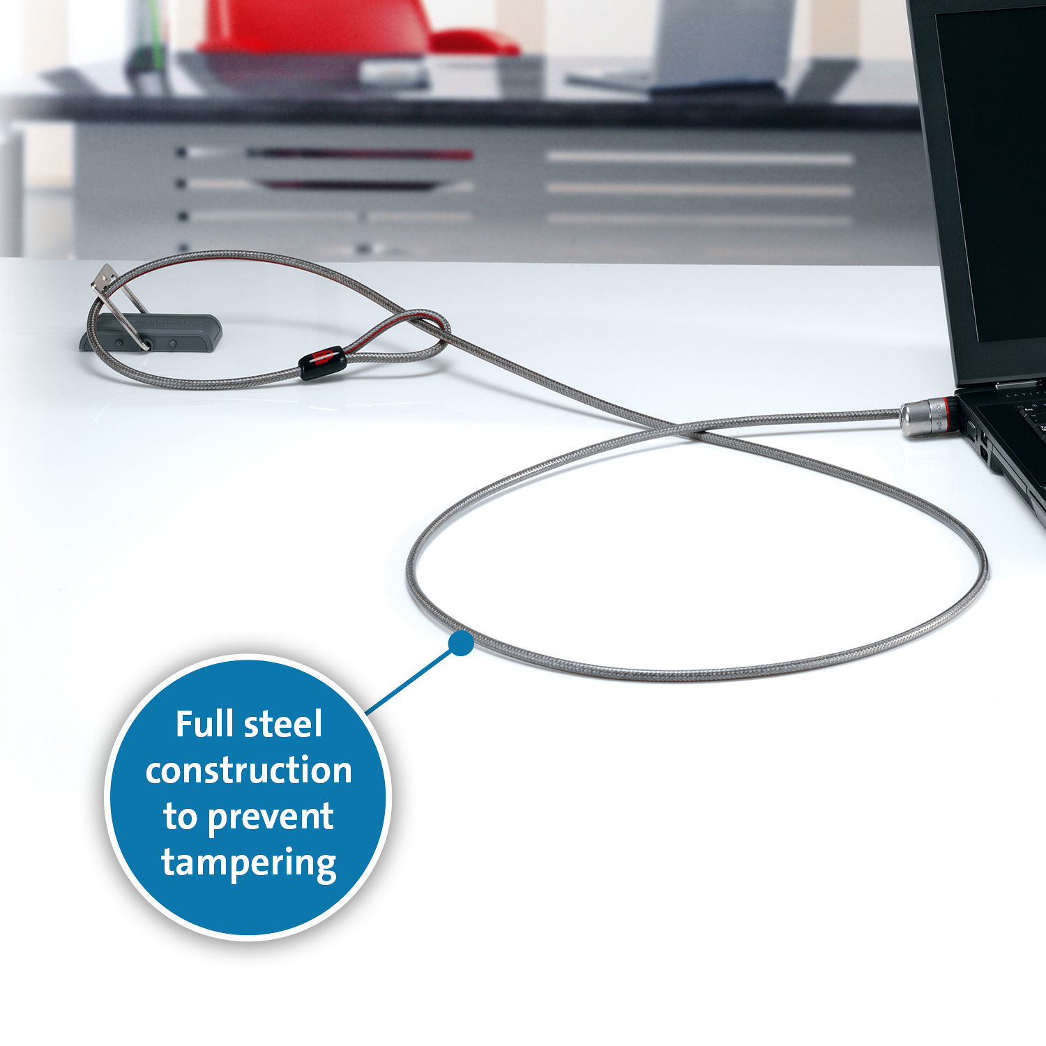 Kensington K64613WW desk mount cable anchor in steel for laptop security — view 7