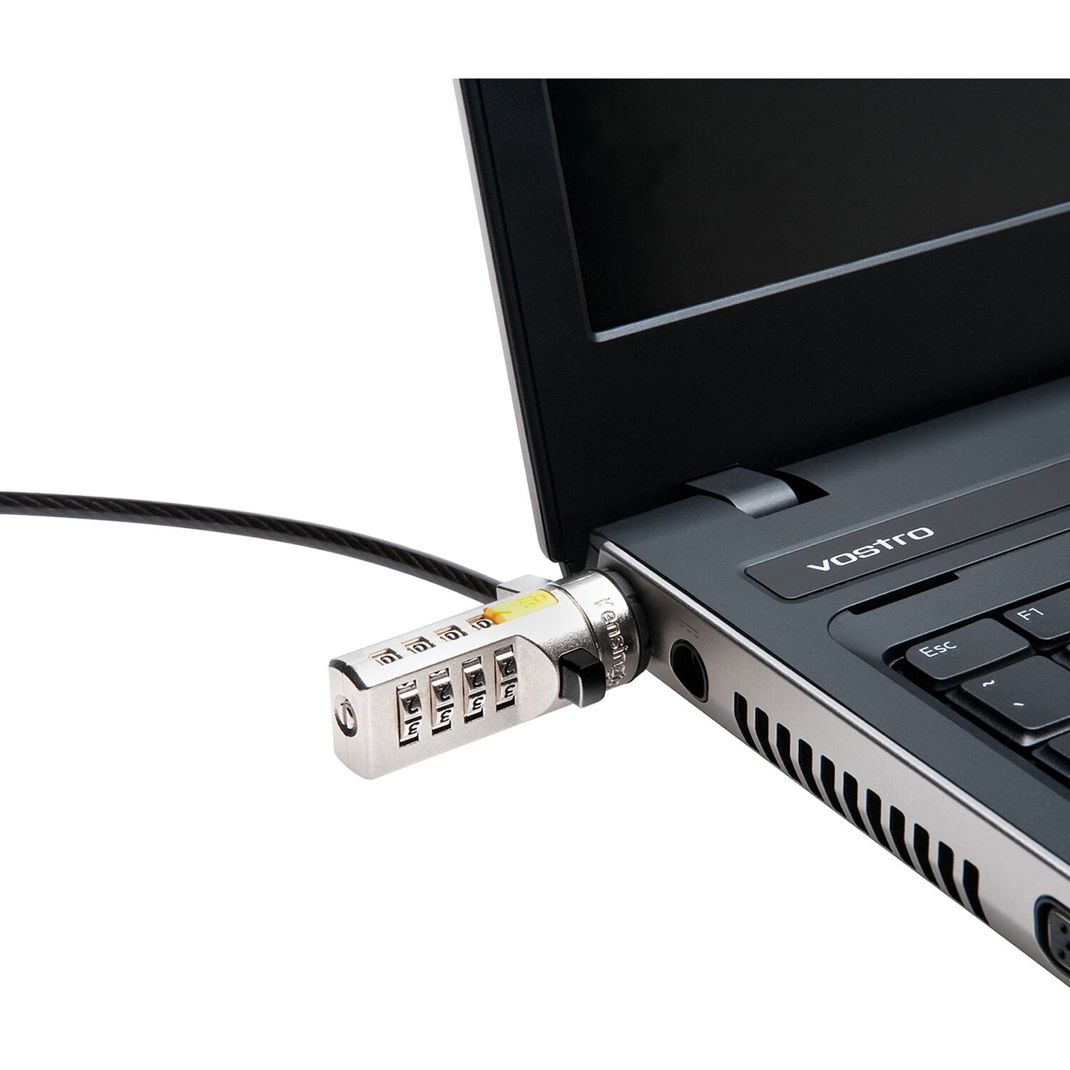 Kensington serialized combination laptop lock with T-bar connector for compatible devices — view 6