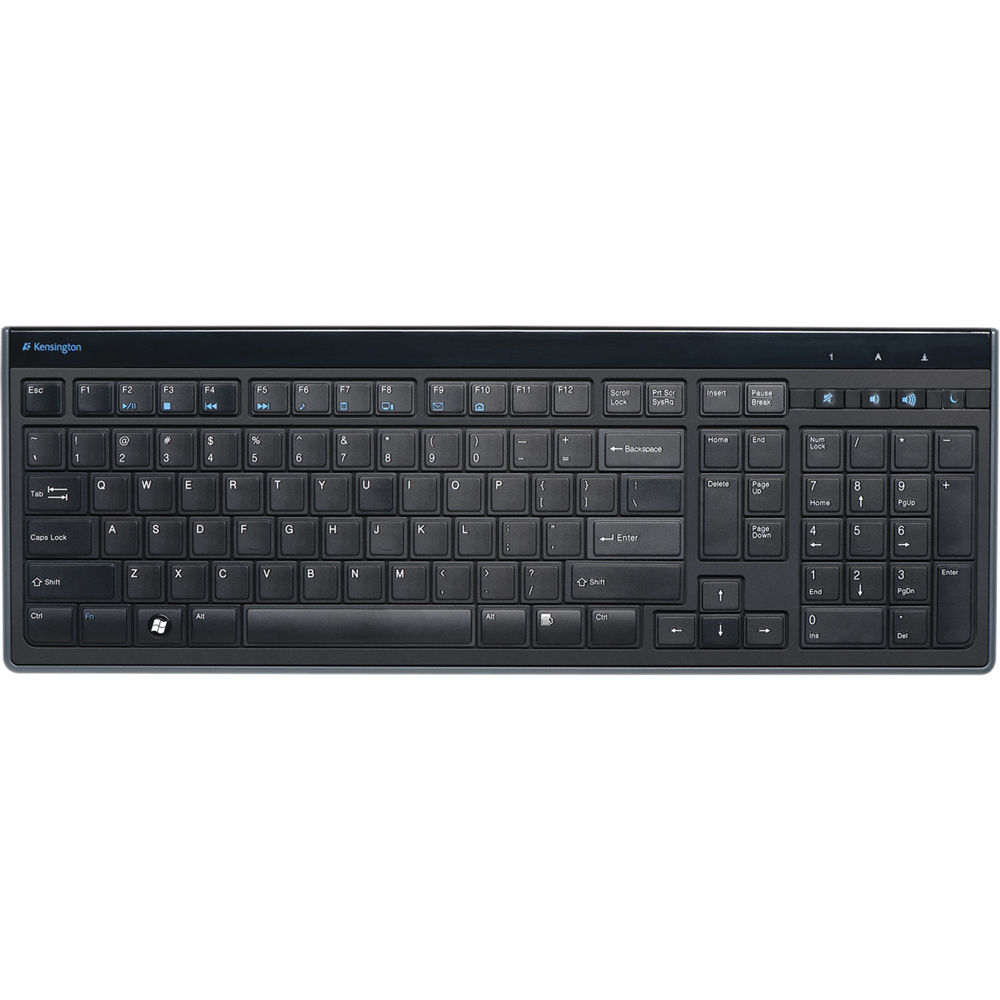 Kensington SLIM TYPE WIRED KEYBOARD with slim profile and USB wired connection — view 2