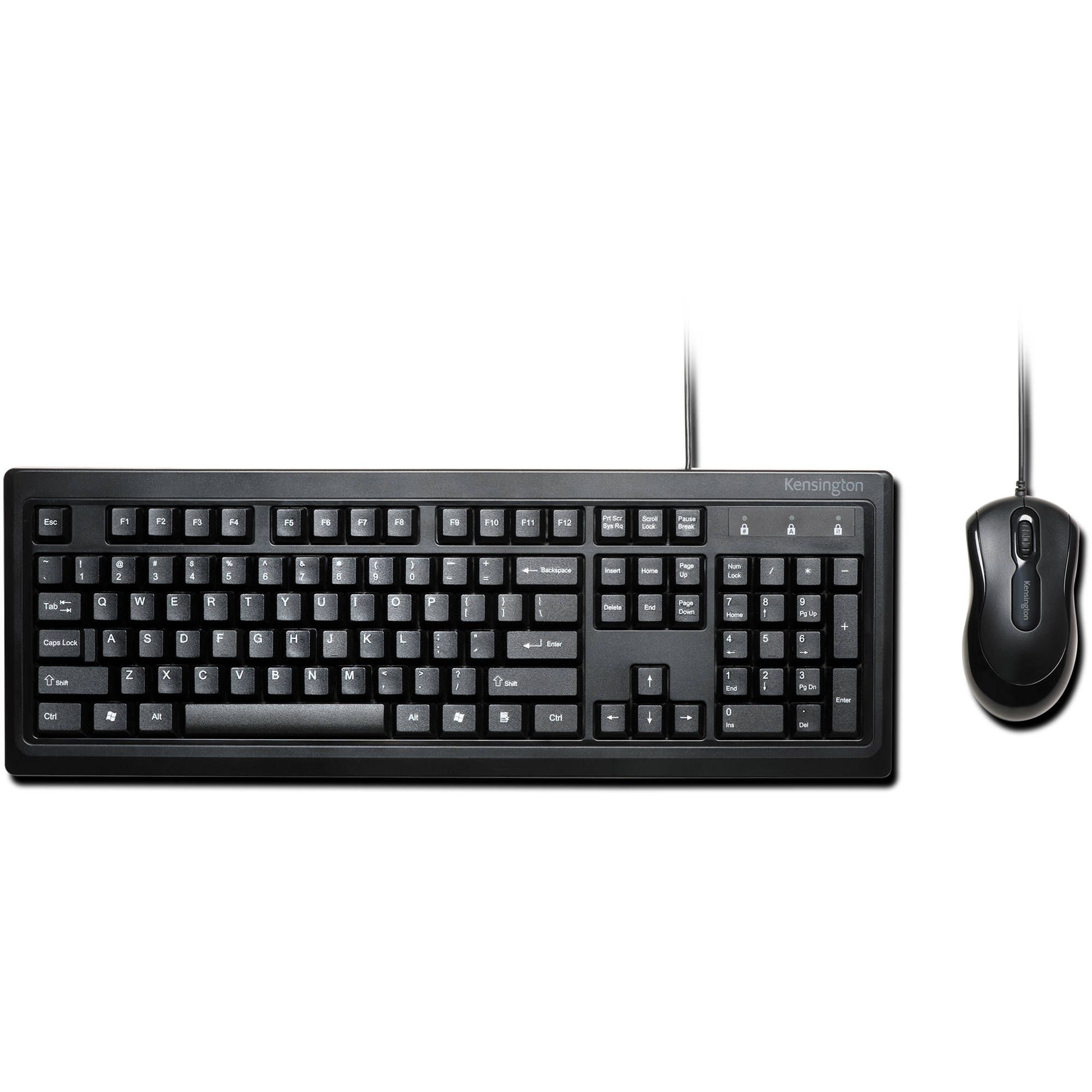 Kensington wired keyboard and mouse set with USB connectivity — view 2