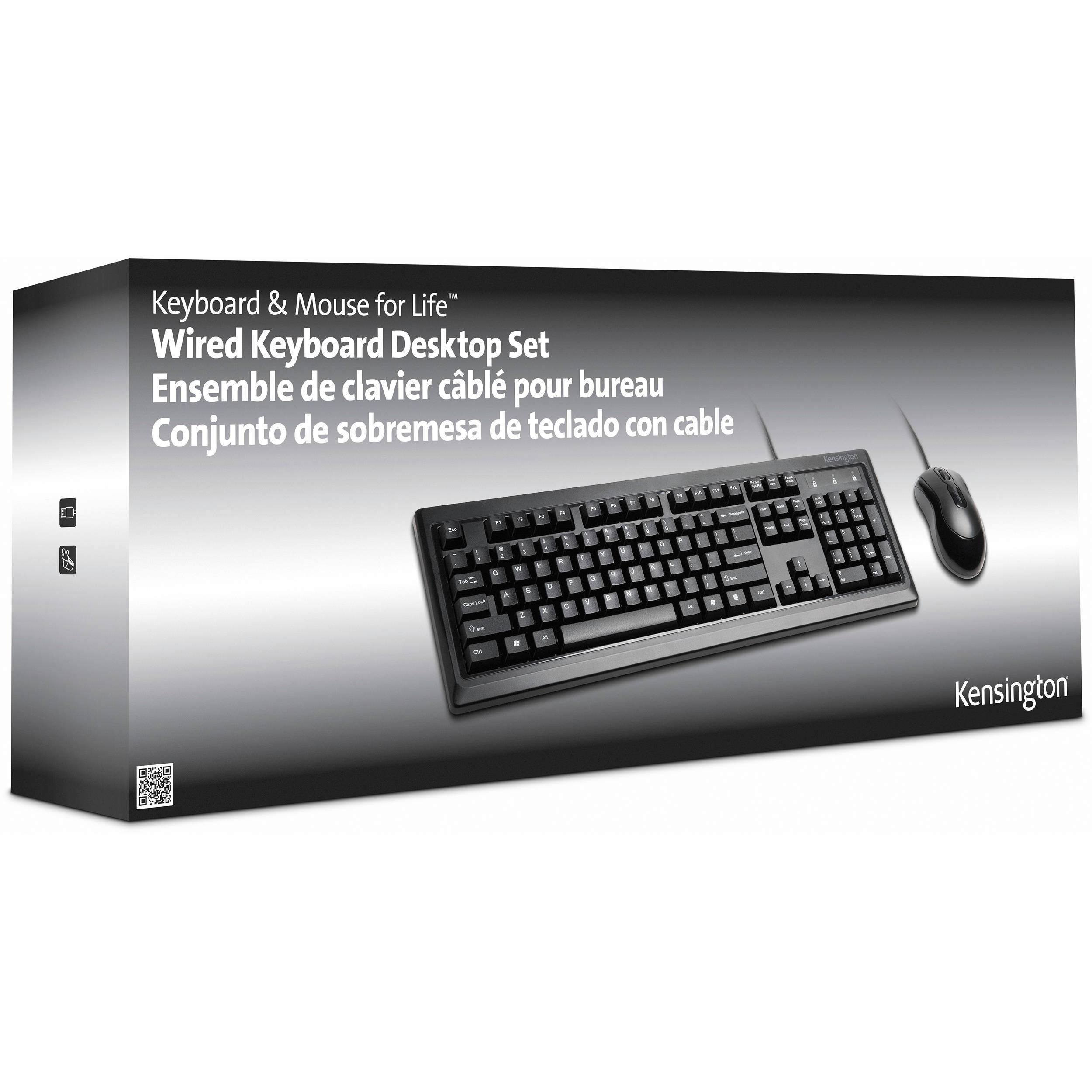 Kensington wired keyboard and mouse set with USB connectivity — view 4