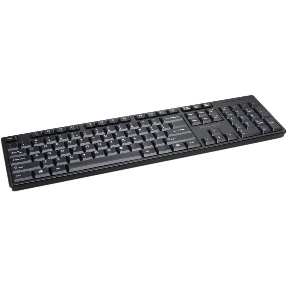 Kensington Low Profile Wireless Desktop Set with full-size keyboard, ambidextrous mouse, and USB receiver — view 4