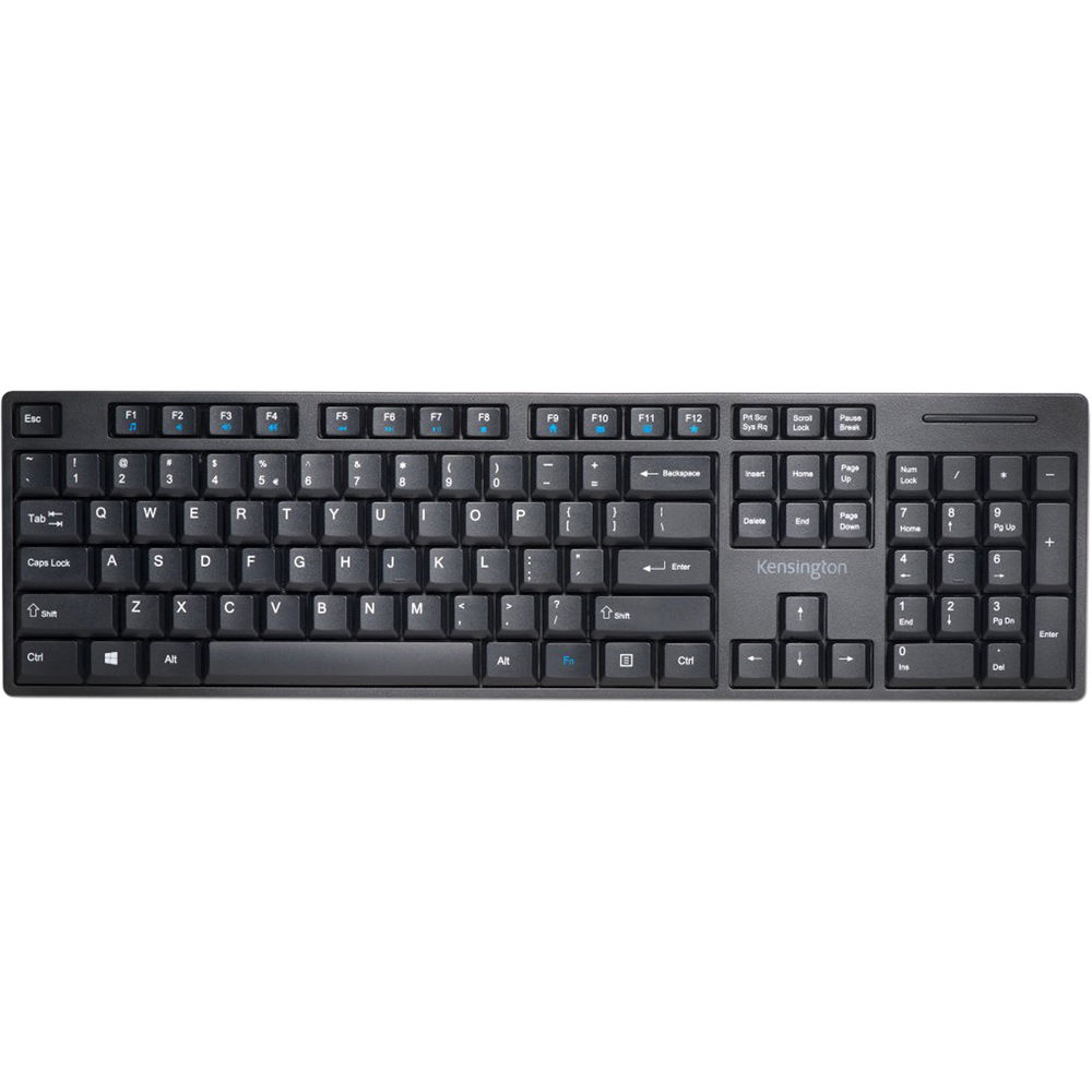 Kensington Low Profile Wireless Desktop Set with full-size keyboard, ambidextrous mouse, and USB receiver — view 5