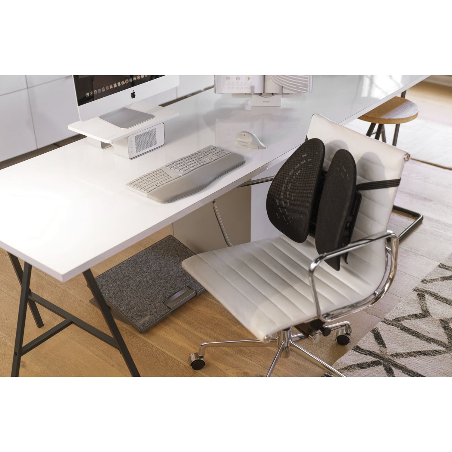 Kensington Pro Fit Ergo Wireless Keyboard in gray with split ergonomic layout and wrist rest — view 12