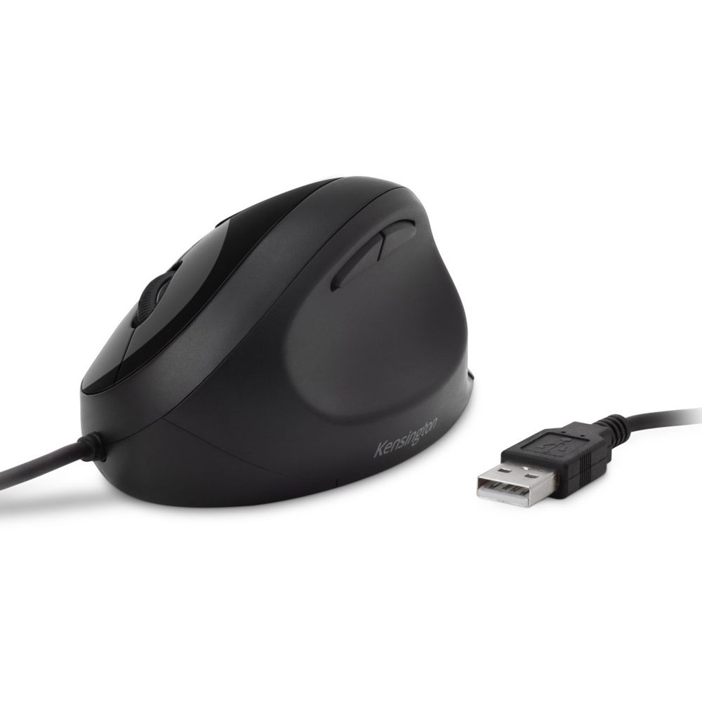 Kensington Pro Fit Ergo Wired Mouse with wrist support and ergonomic grip — view 3