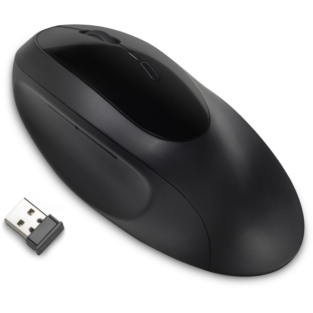 Kensington ProFit Ergo Wireless Mouse BLK in black with contoured ergonomic design — view 5