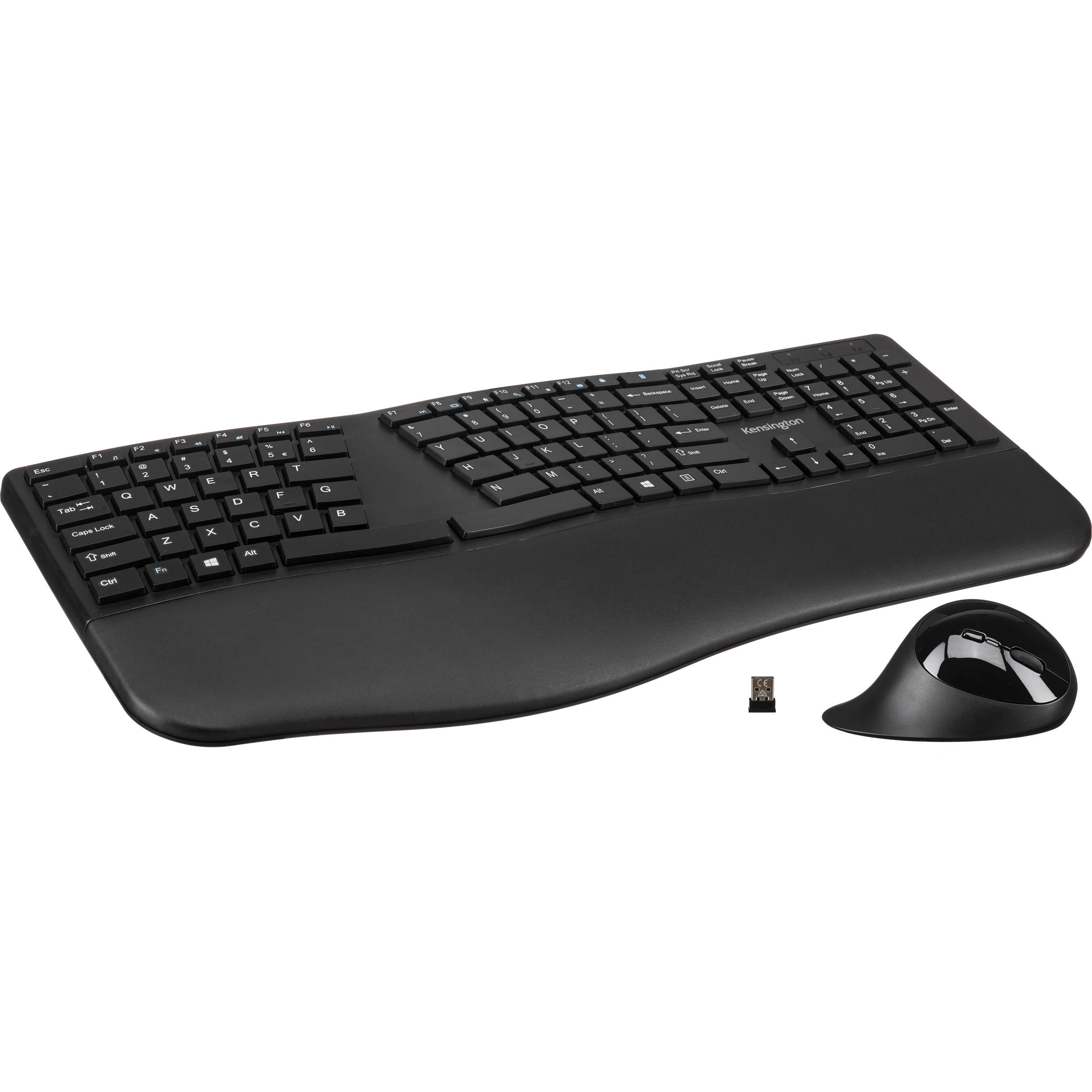 Kensington Pro Fit Ergo wireless keyboard and mouse set with ergonomic design — view 2