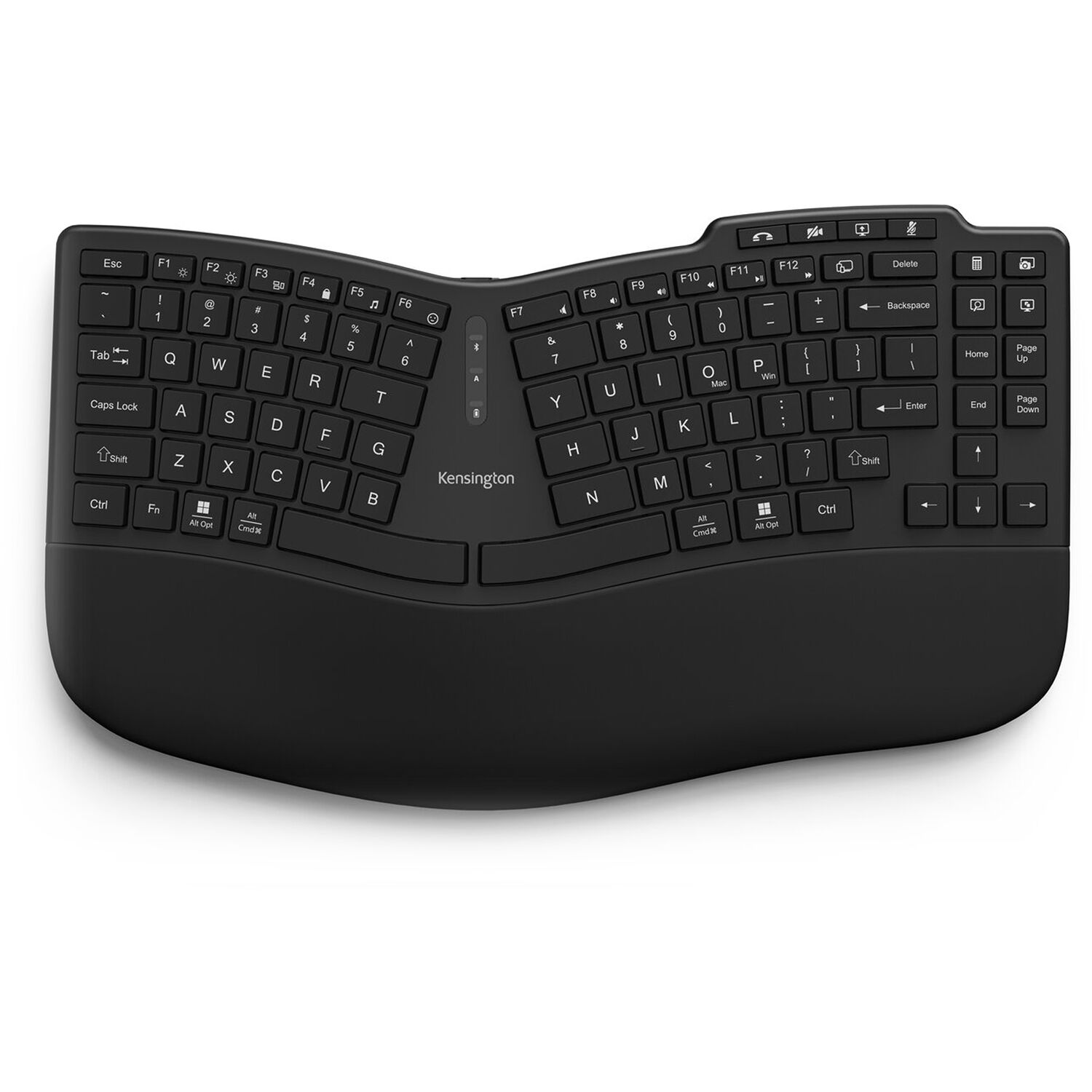 Kensington Pro Fit Ergo KB675 EQ tenkeyless ergonomic wireless keyboard in black — view 2