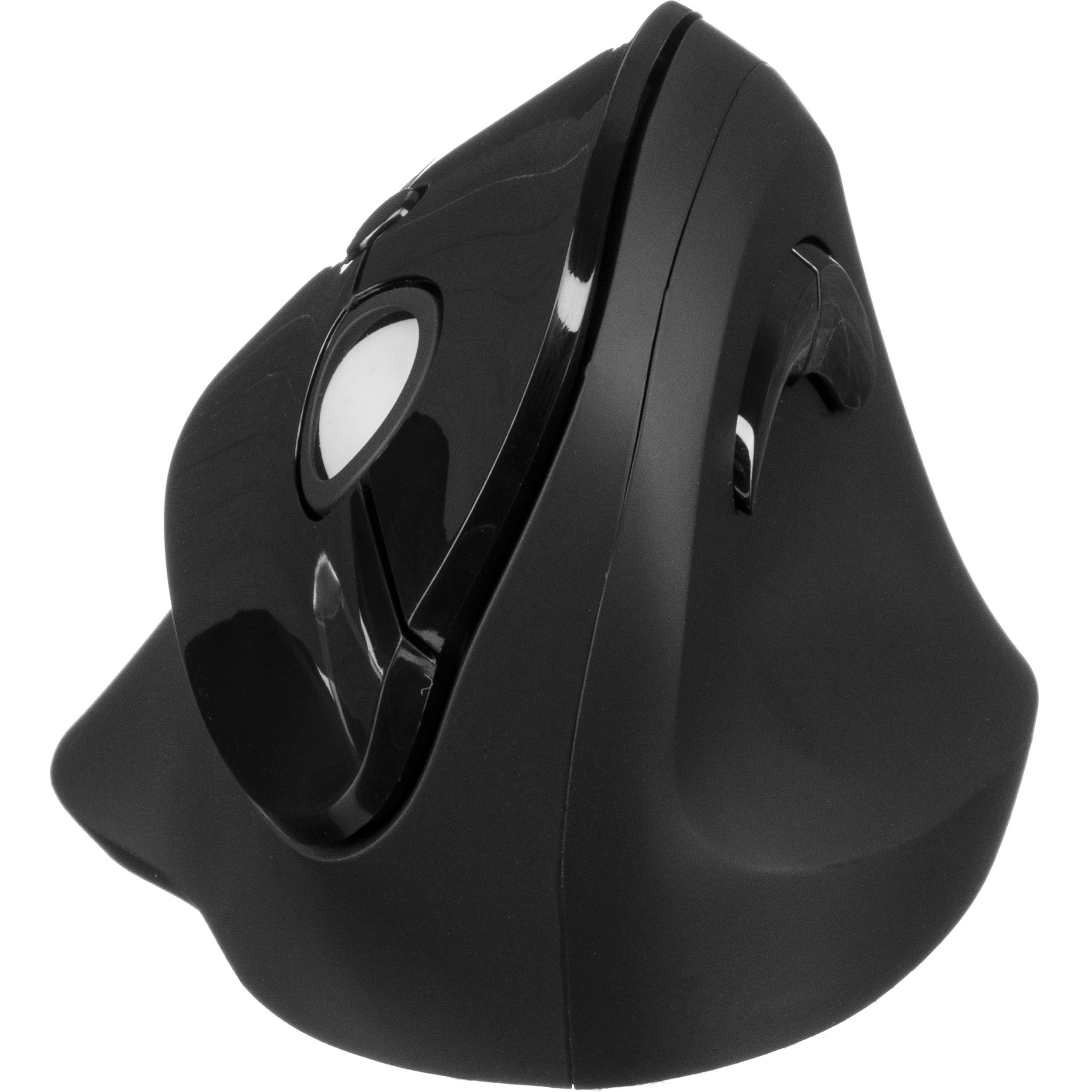 Kensington PRO FIT Ergo Vertical Wireless Mouse in black with vertical ergonomic handshake design — view 3