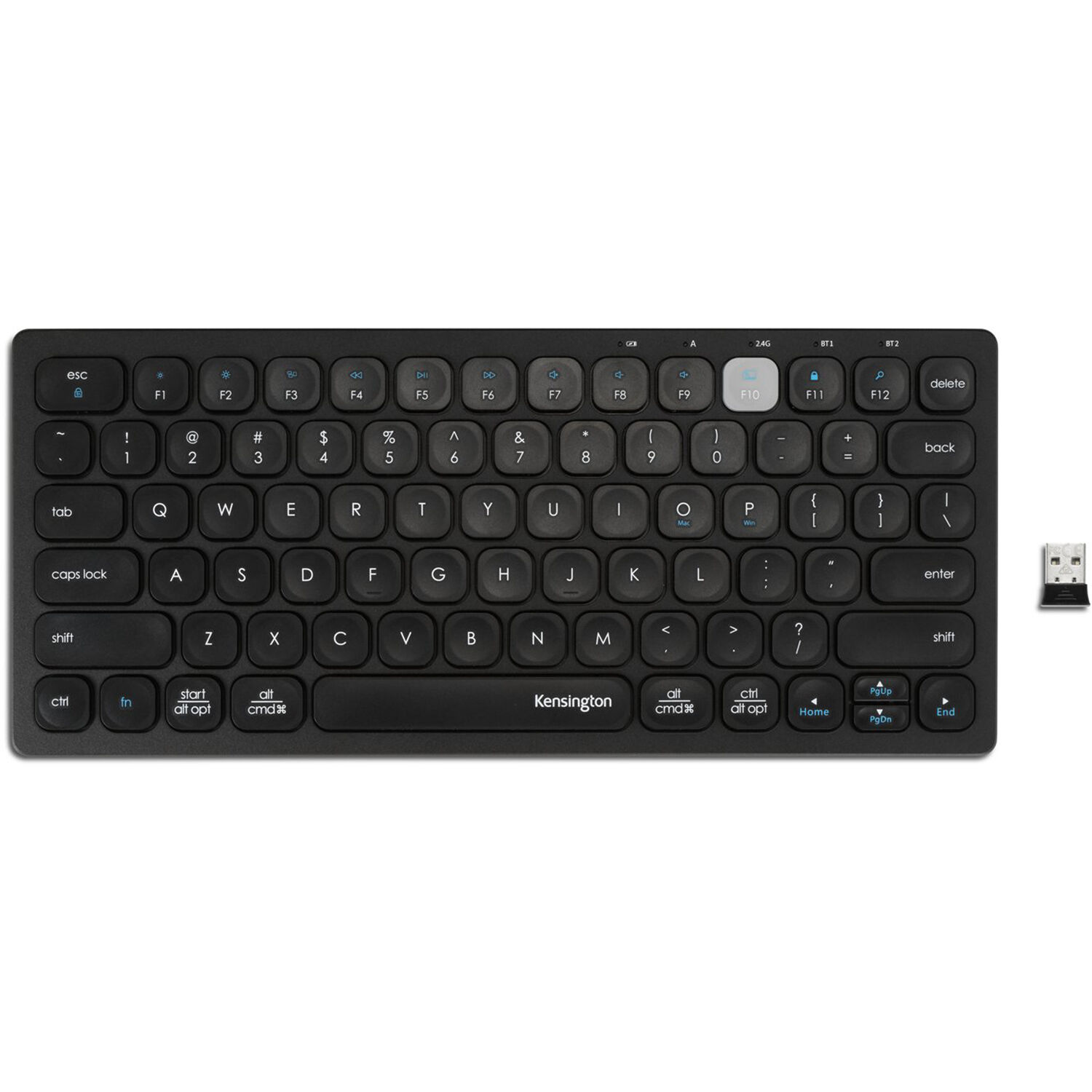 Kensington Dual Wireless Compact Keyboard with Bluetooth and 2.4 GHz multi-device connectivity — view 2