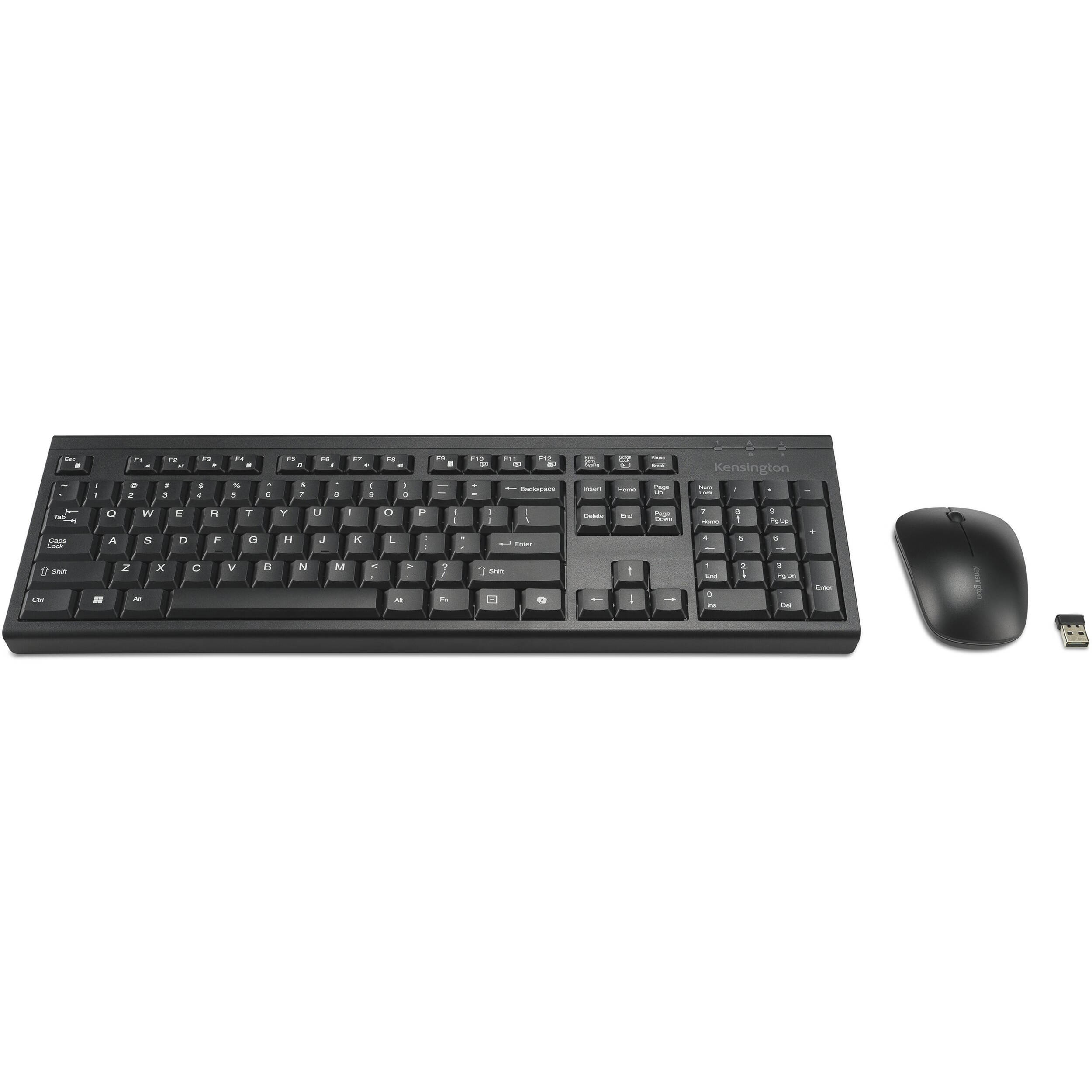 Kensington KM270 EQ rechargeable wireless keyboard and mouse set with full-size keyboard and ambidextrous mouse — view 3