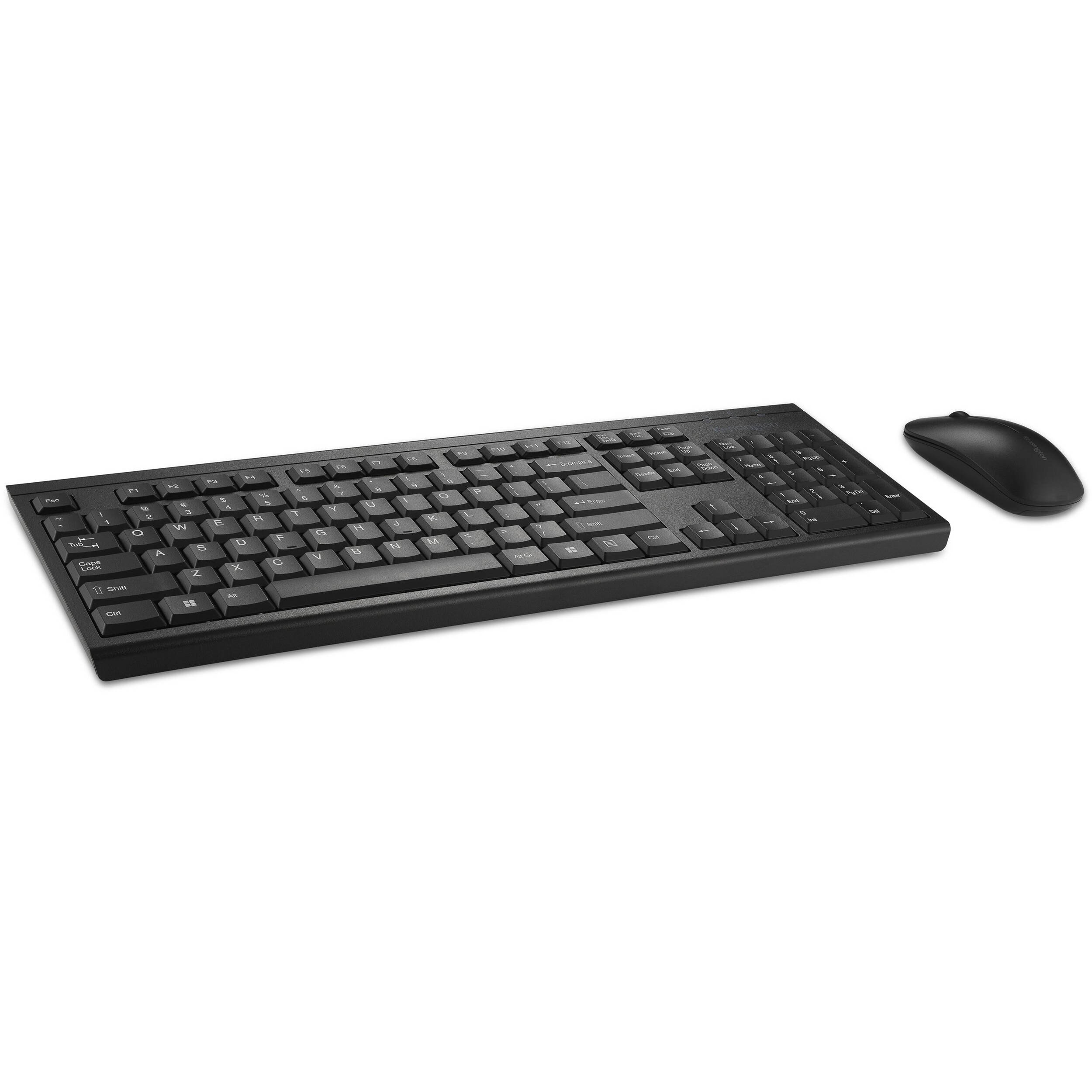 Kensington KM150 EQ wireless desktop set with full-size keyboard and quiet-click mouse — view 2