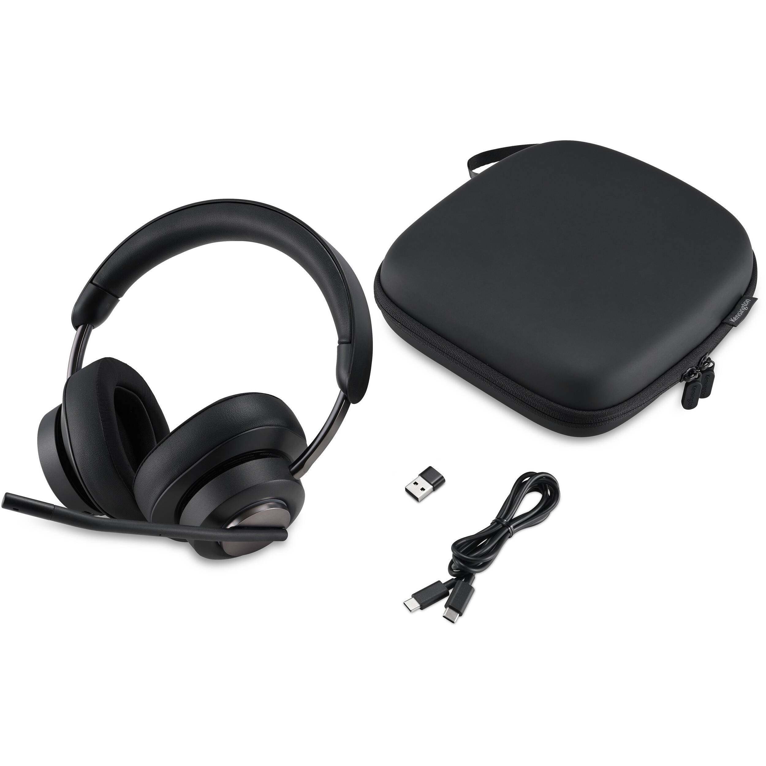 Kensington H3005 black over-ear Bluetooth headset with noise canceling and comfort earpads — view 11