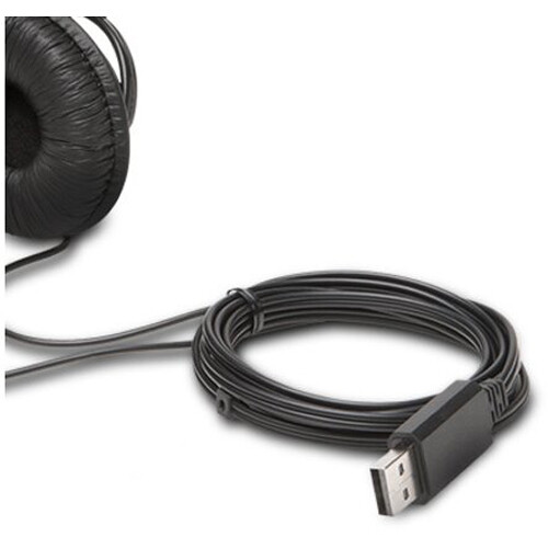 Kensington Hi Fi USB Headphones with integrated microphone and USB cable — view 3