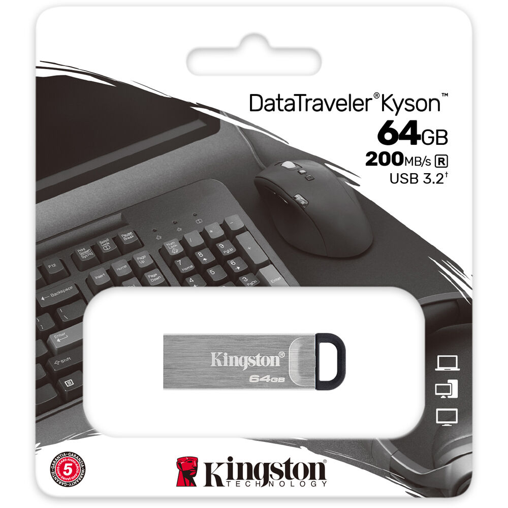 Kingston DataTraveler Kyson 64GB USB 3.2 Gen 1 portable flash drive — view 4