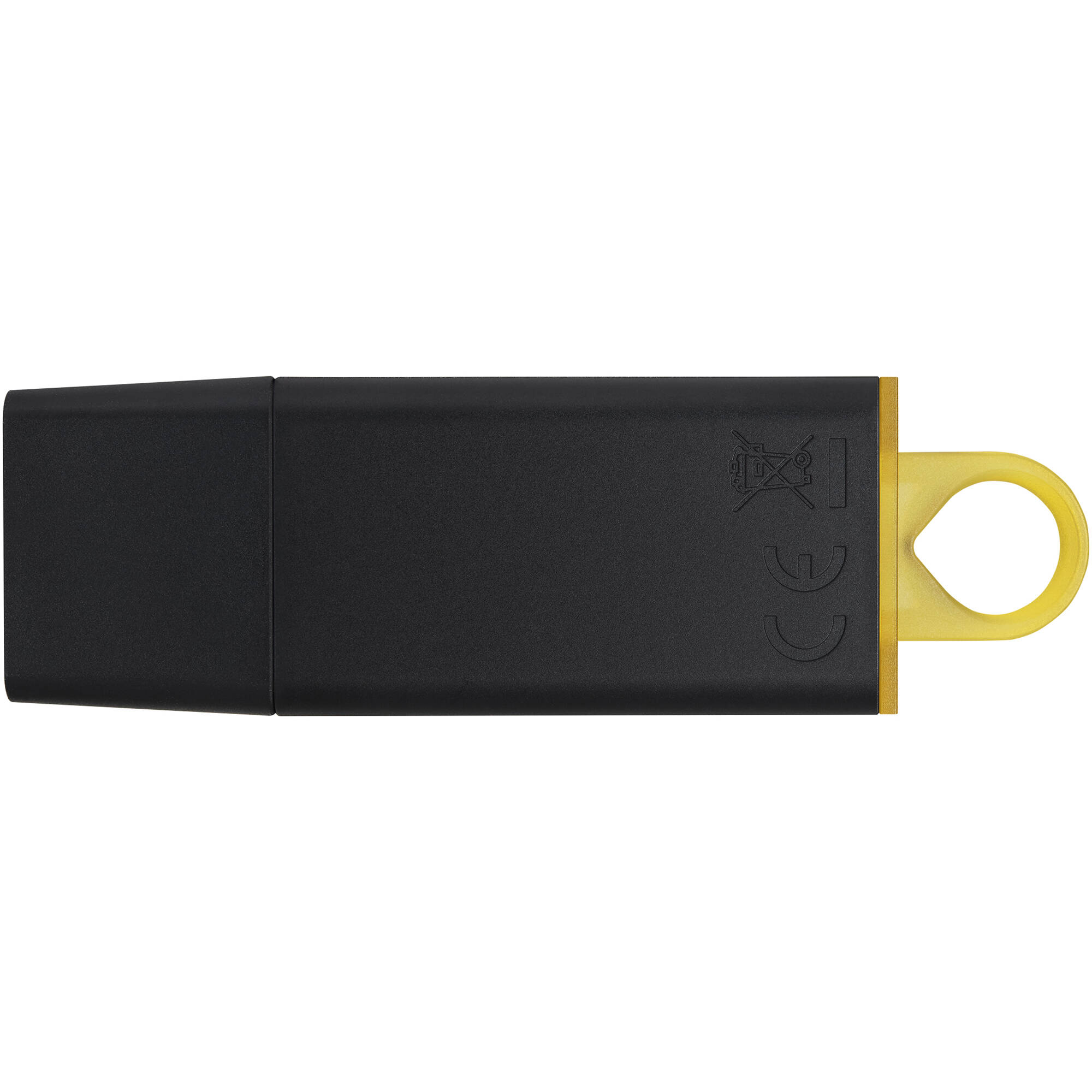 Kingston 128GB DataTraveler Exodia USB 3.2 Gen 1 flash drive in black and yellow — view 5