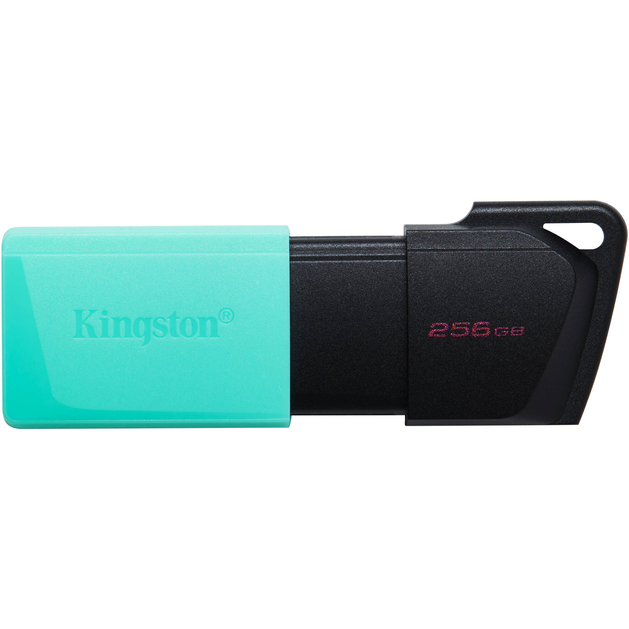 Kingston DataTraveler Exodia M 256GB USB 3.2 Gen 1 flash drive in black and teal — view 4