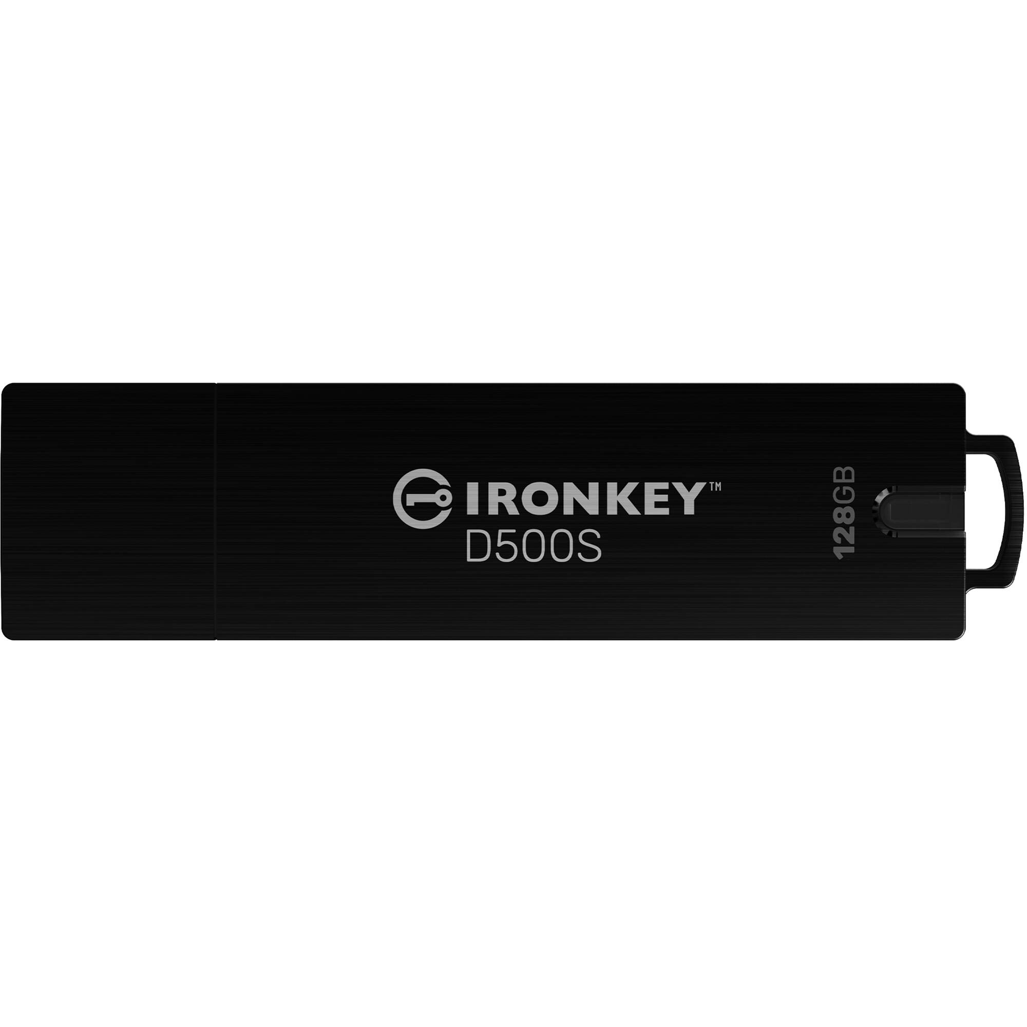 Kingston IronKey D500S 128GB secure USB flash drive with AES-256 encryption — view 3