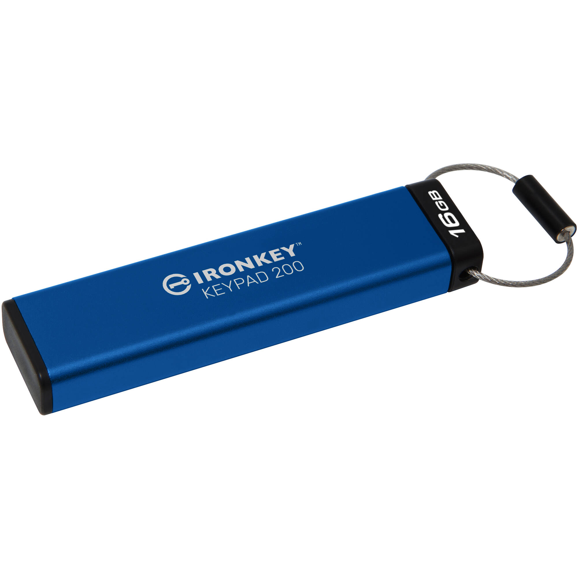 Kingston IronKey Keypad 200 16GB encrypted USB flash drive with keypad security — view 2