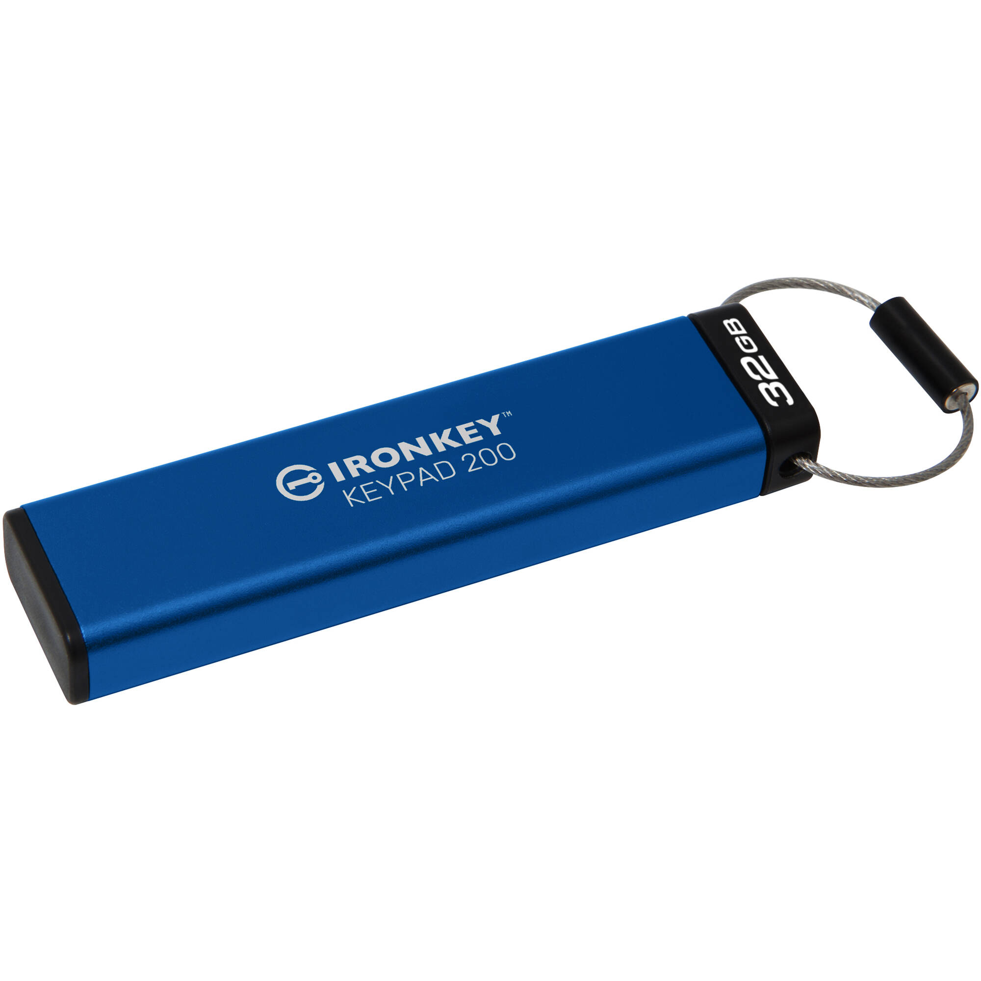 Kingston IronKey Keypad 200 32GB encrypted USB flash drive with keypad security — view 2