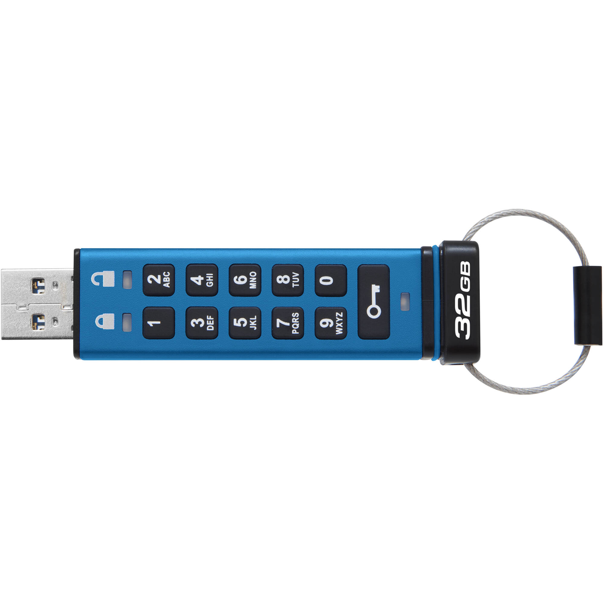 Kingston IronKey Keypad 200 32GB encrypted USB flash drive with keypad security — view 4