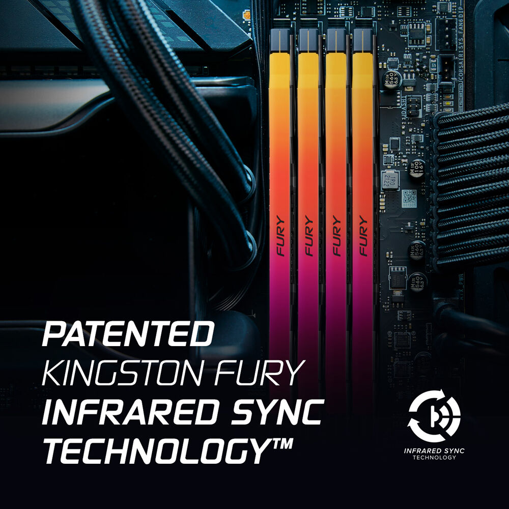 Kingston FURY Renegade RGB 32 GB DDR5-6400 CL32 dual-module desktop memory kit — view 5