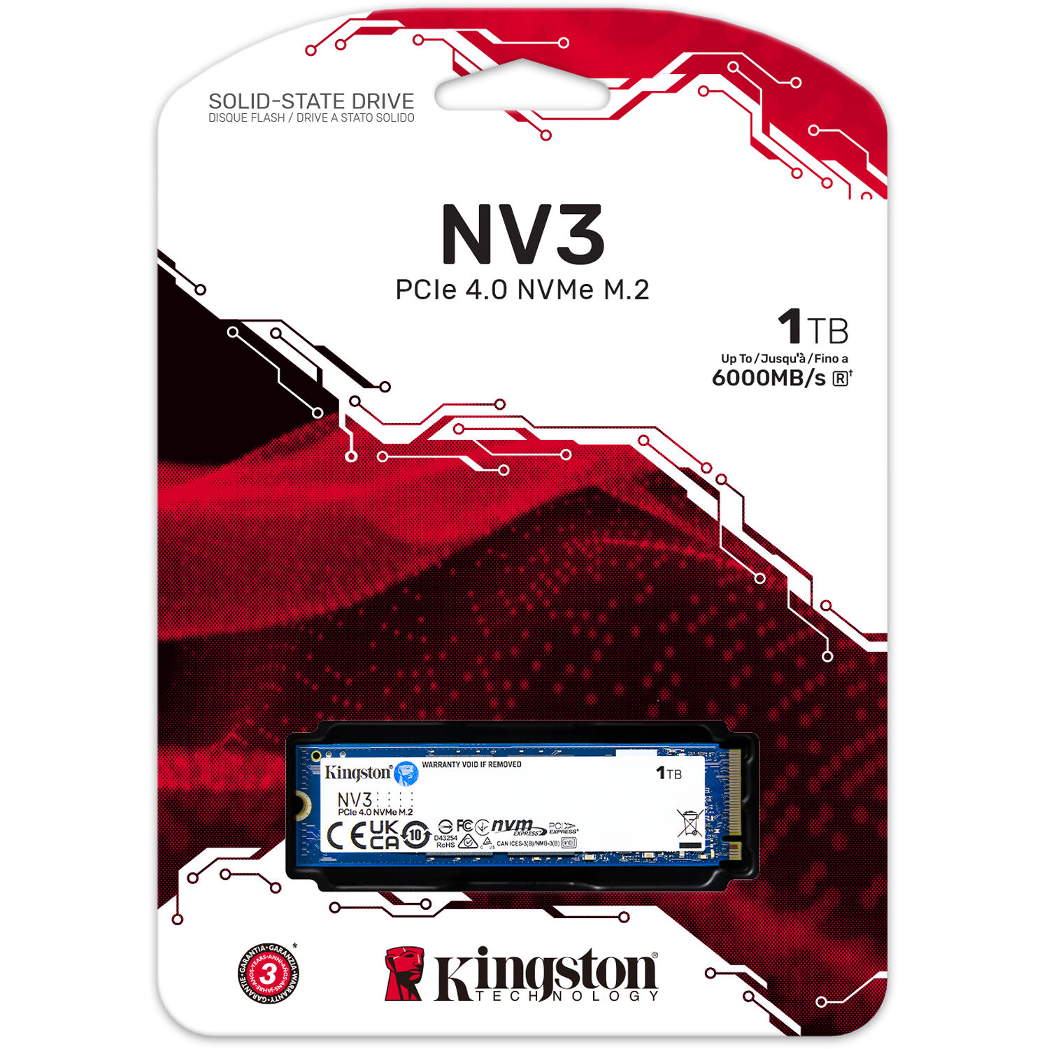Kingston 1TB NV3 M.2 2280 PCIe 4.0 NVMe SSD for desktop and notebook upgrades — view 5