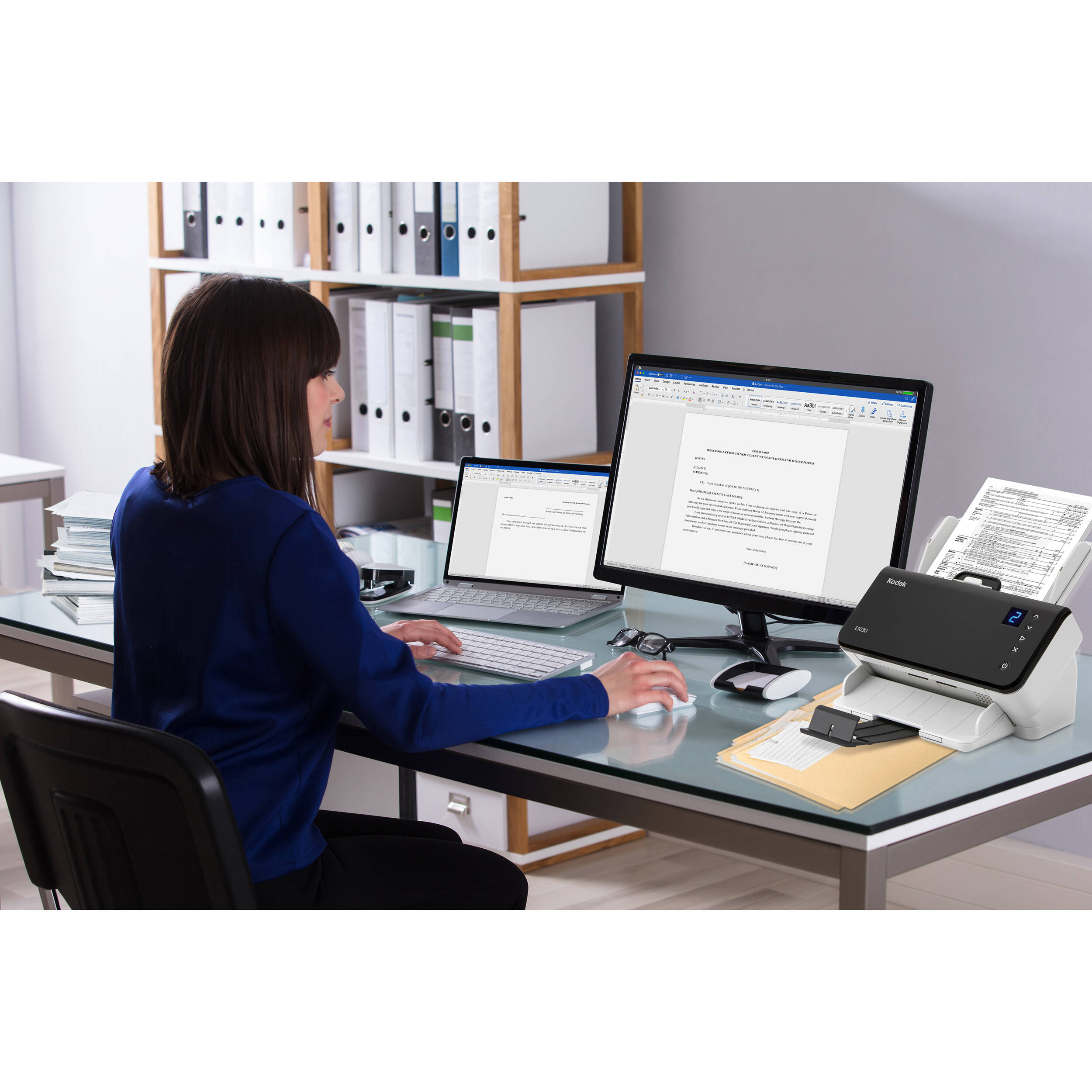 KODAK E1040 document scanner with 50-sheet ADF and 40 ppm duplex scanning — view 8