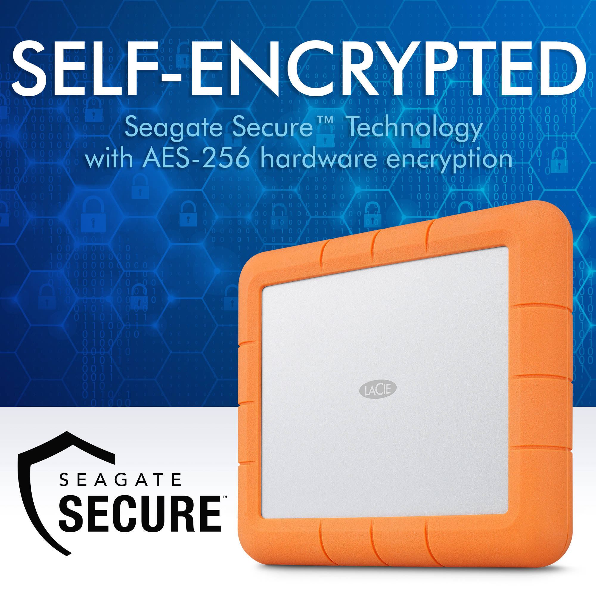 LaCie Rugged RAID Shuttle 8TB portable RAID enclosure with rugged orange exterior — view 12