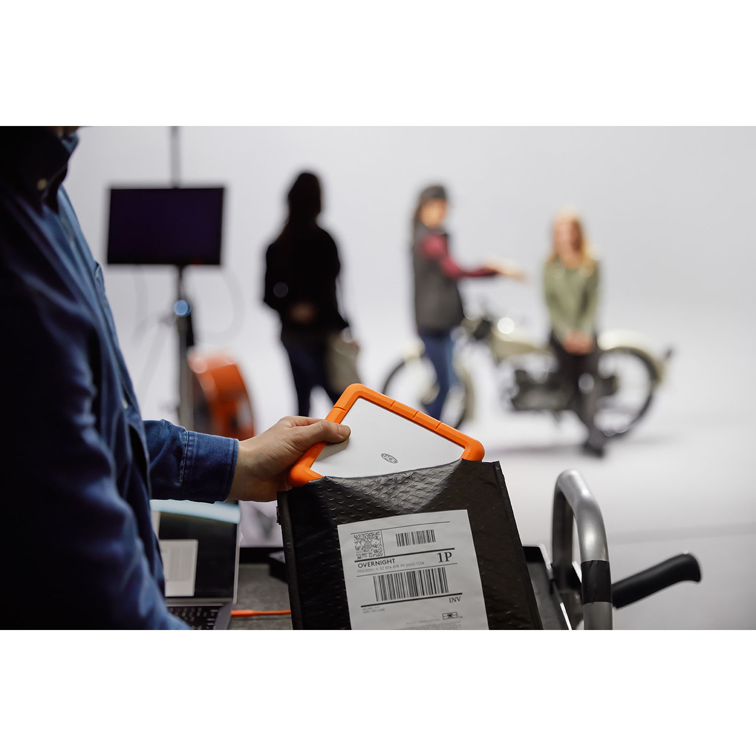 LaCie Rugged RAID Shuttle 8TB portable RAID enclosure with rugged orange exterior — view 5