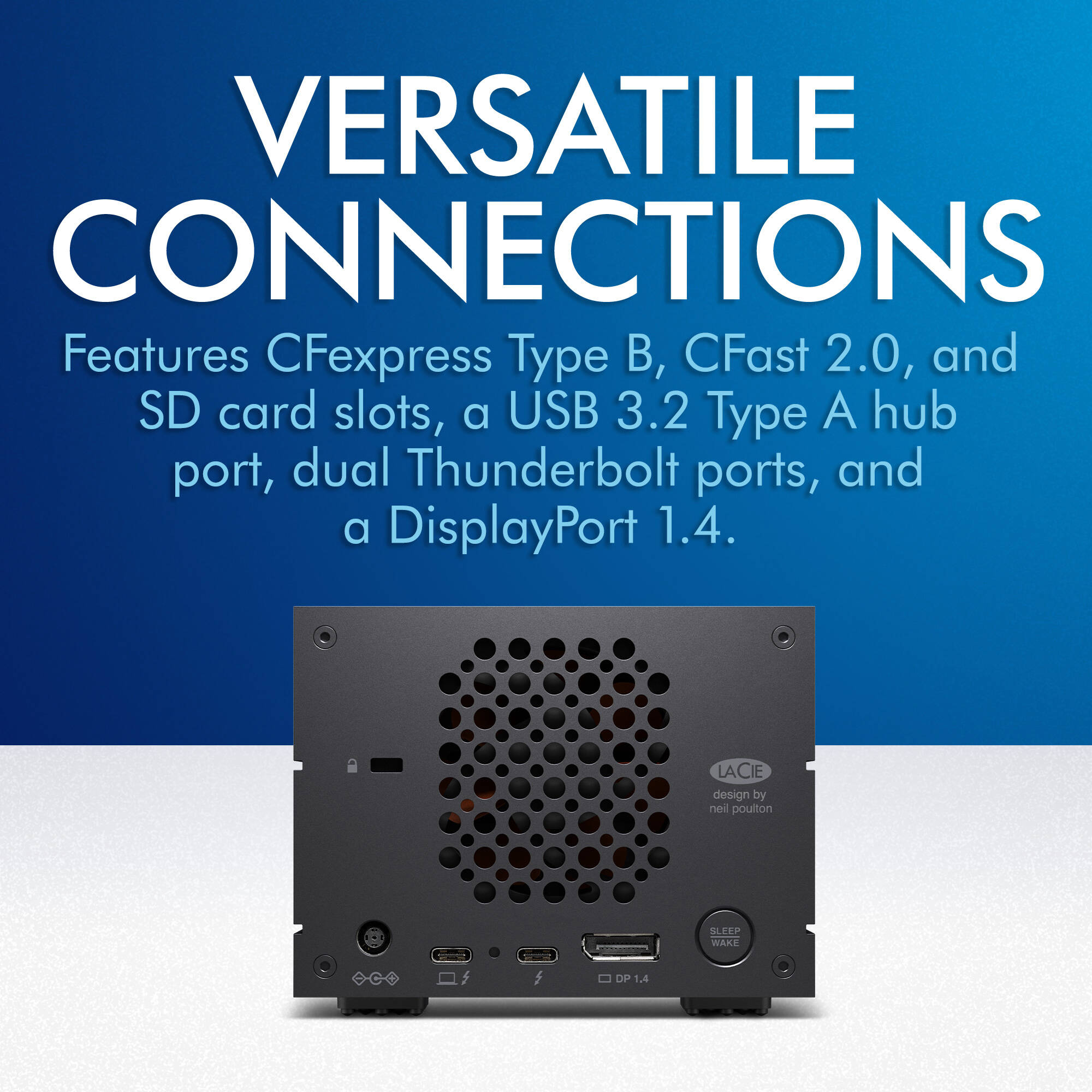 Seagate 16TB desktop RAID array with Thunderbolt 3 and USB 3.1 ports — view 4