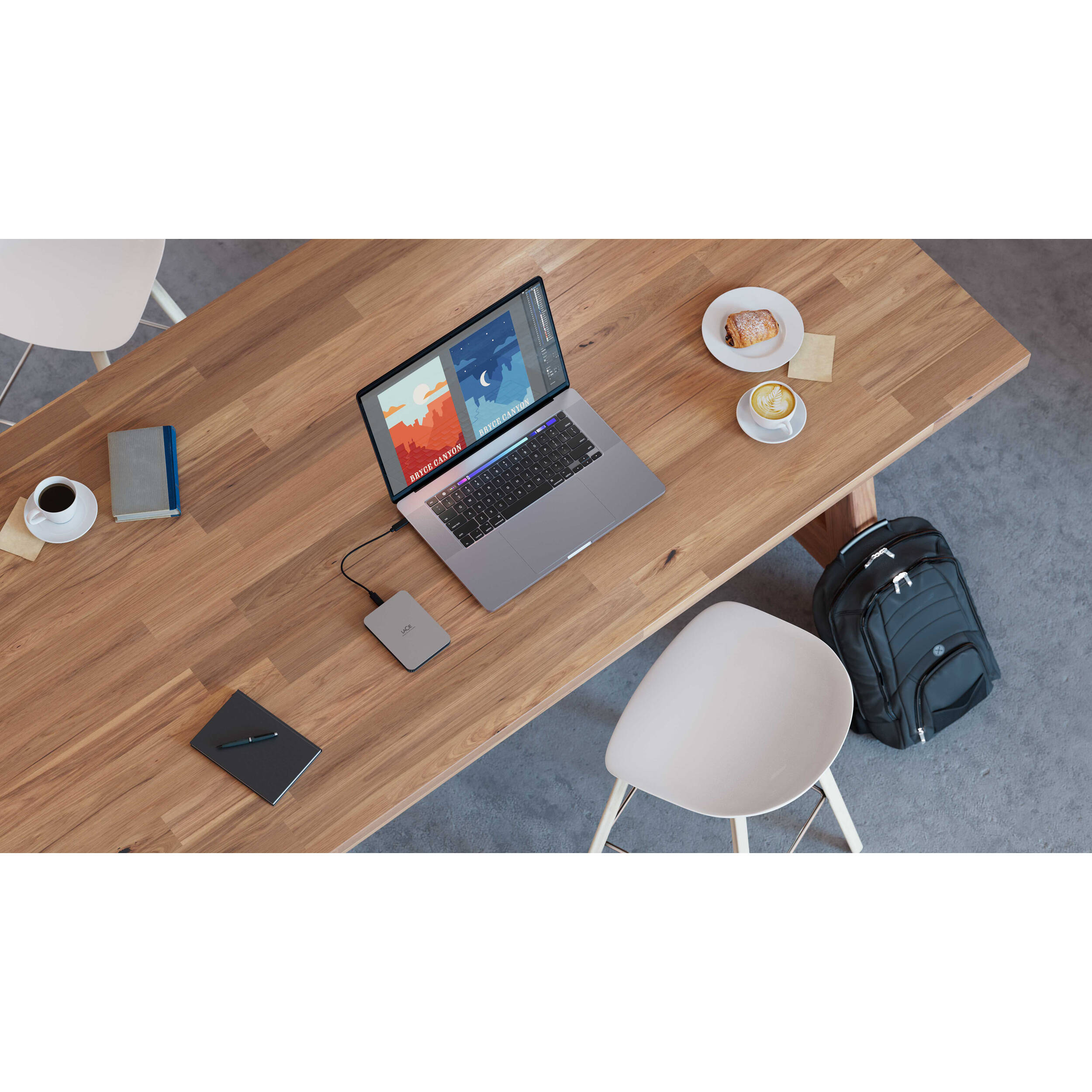 LaCie Mobile Drive 1 TB portable external hard drive with USB-C and USB 3.2 connectivity — view 10