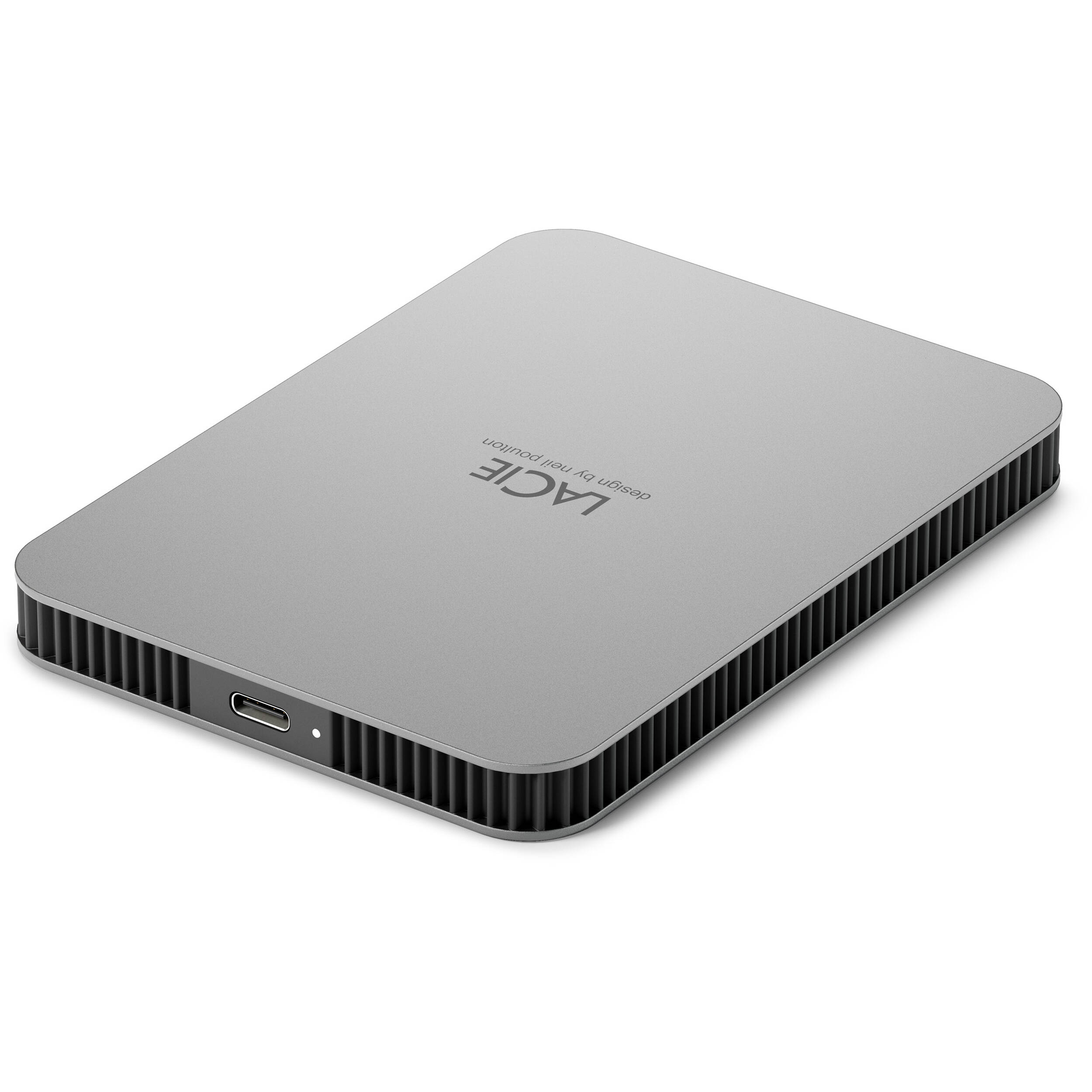 LaCie Mobile Drive 1 TB portable external hard drive with USB-C and USB 3.2 connectivity — view 3