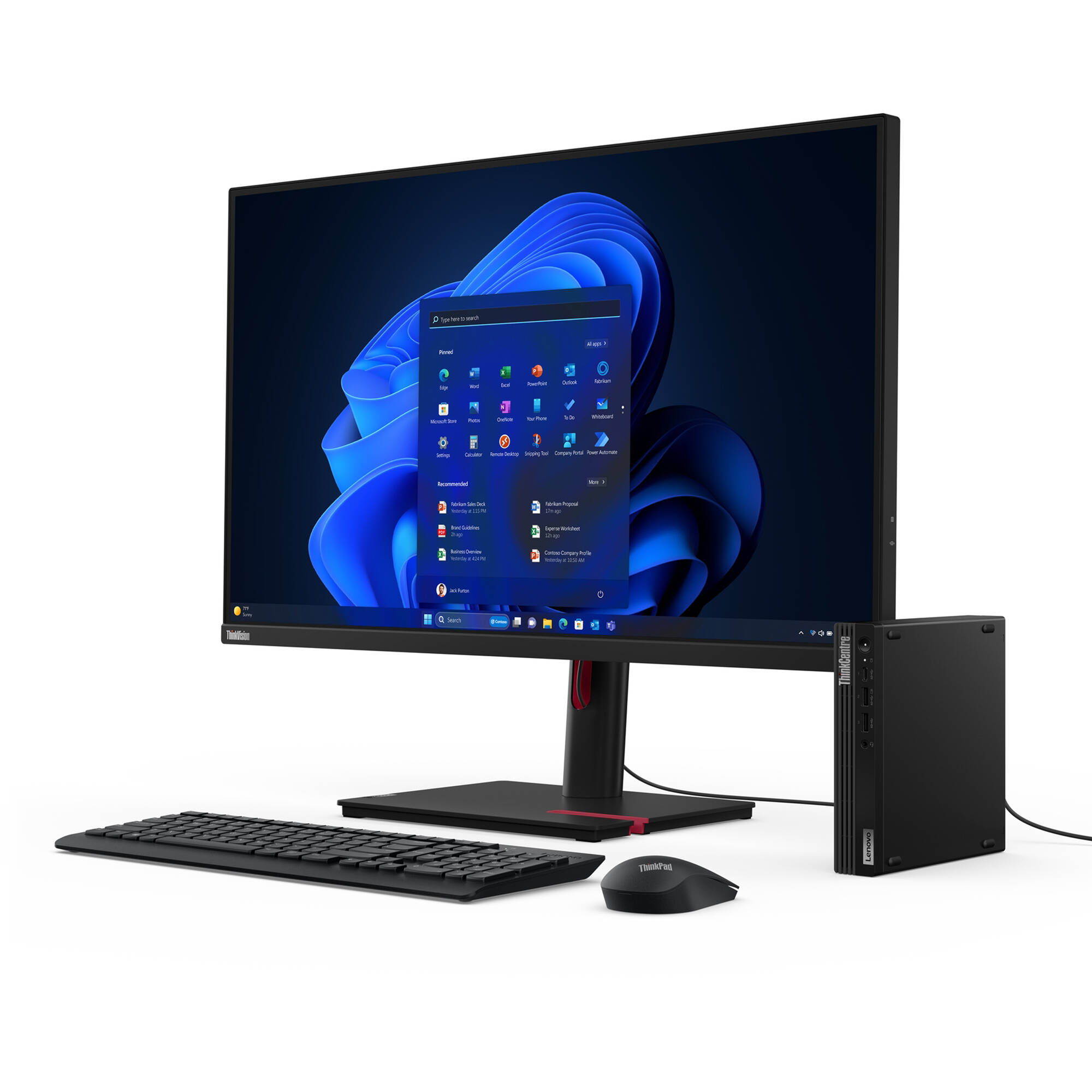 Lenovo ThinkCentre M75q Gen 5 mini PC with AMD Ryzen 7 PRO 8700GE, 16 GB RAM, and 512 GB SSD — view 12