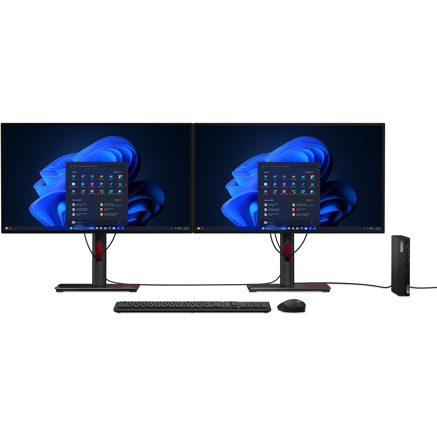 Lenovo ThinkCentre M75q Gen 5 mini PC with AMD Ryzen 7 PRO 8700GE, 16 GB RAM, and 512 GB SSD — view 13