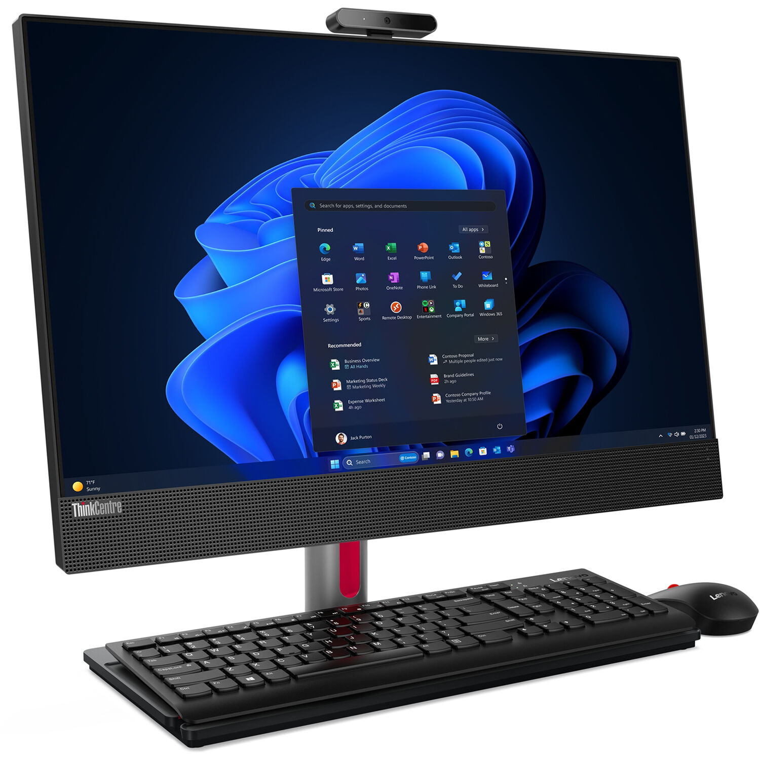 Lenovo ThinkCentre M90a Gen 5 all-in-one desktop with Core i7, 32 GB RAM, and 1 TB SSD — view 11