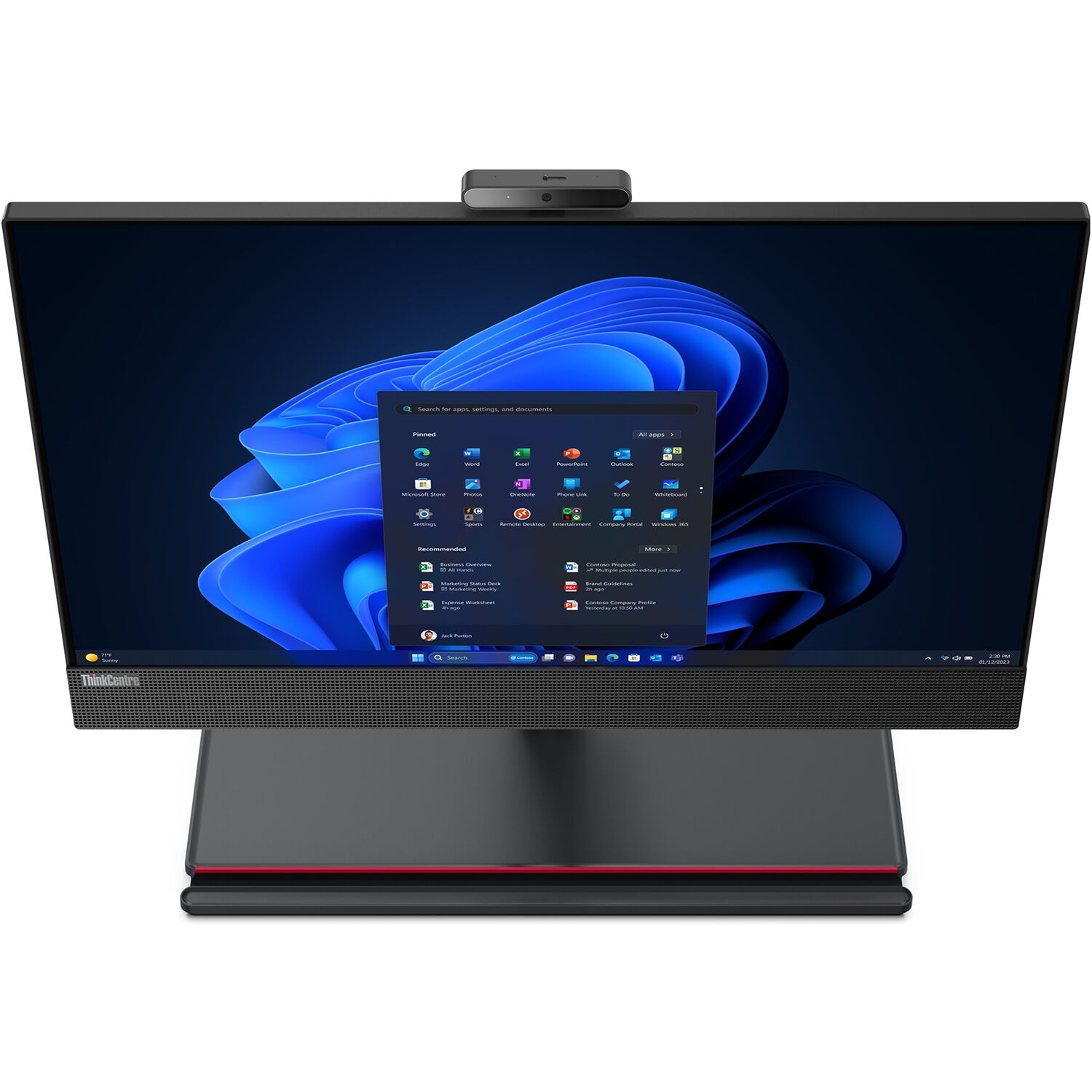 Lenovo ThinkCentre M90a Gen 5 all-in-one desktop with Core i7, 32 GB RAM, and 1 TB SSD — view 4